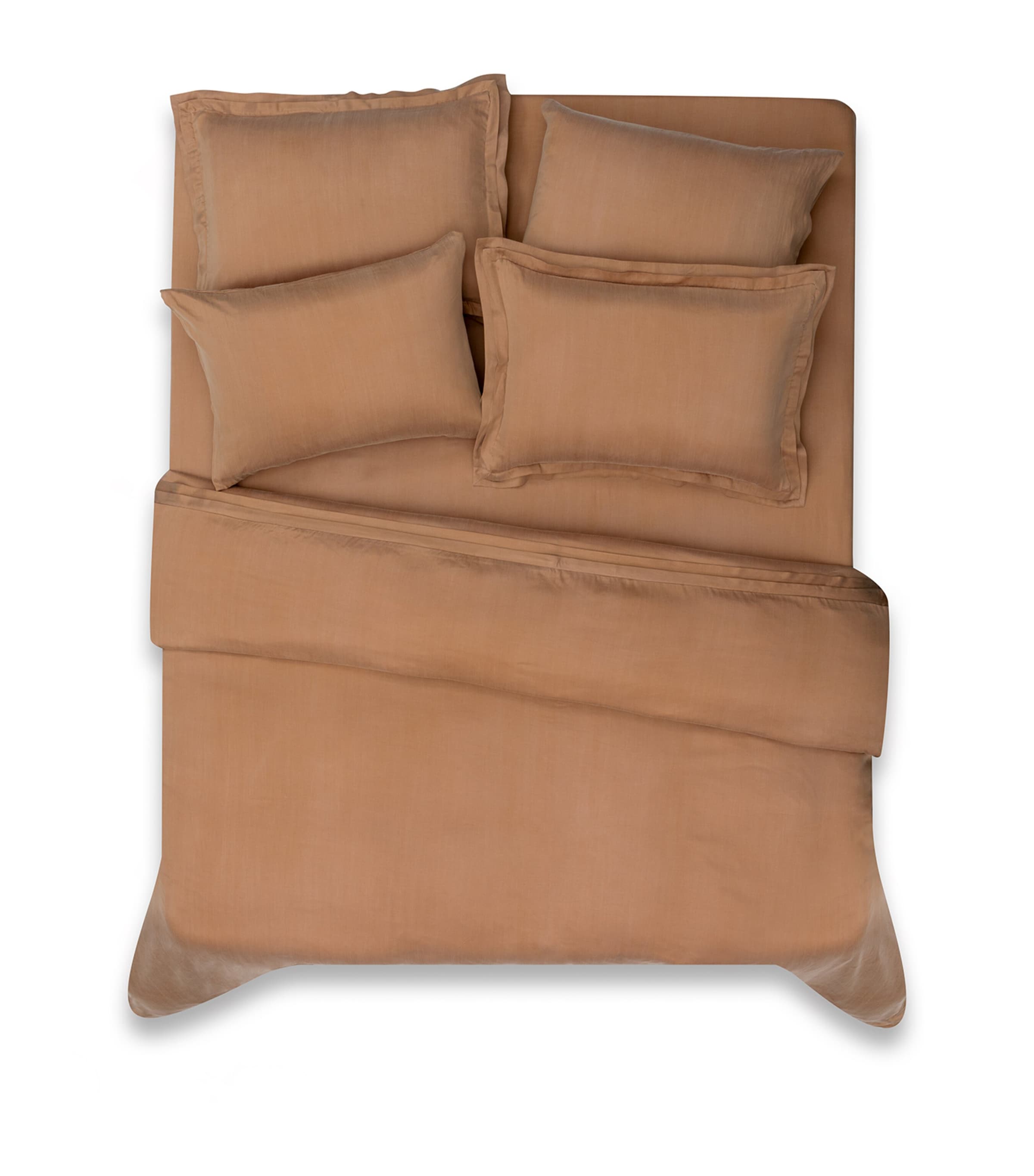Hamam Alya Frame Super King Duvet Cover (260cm x 240cm) Caramel Image 2