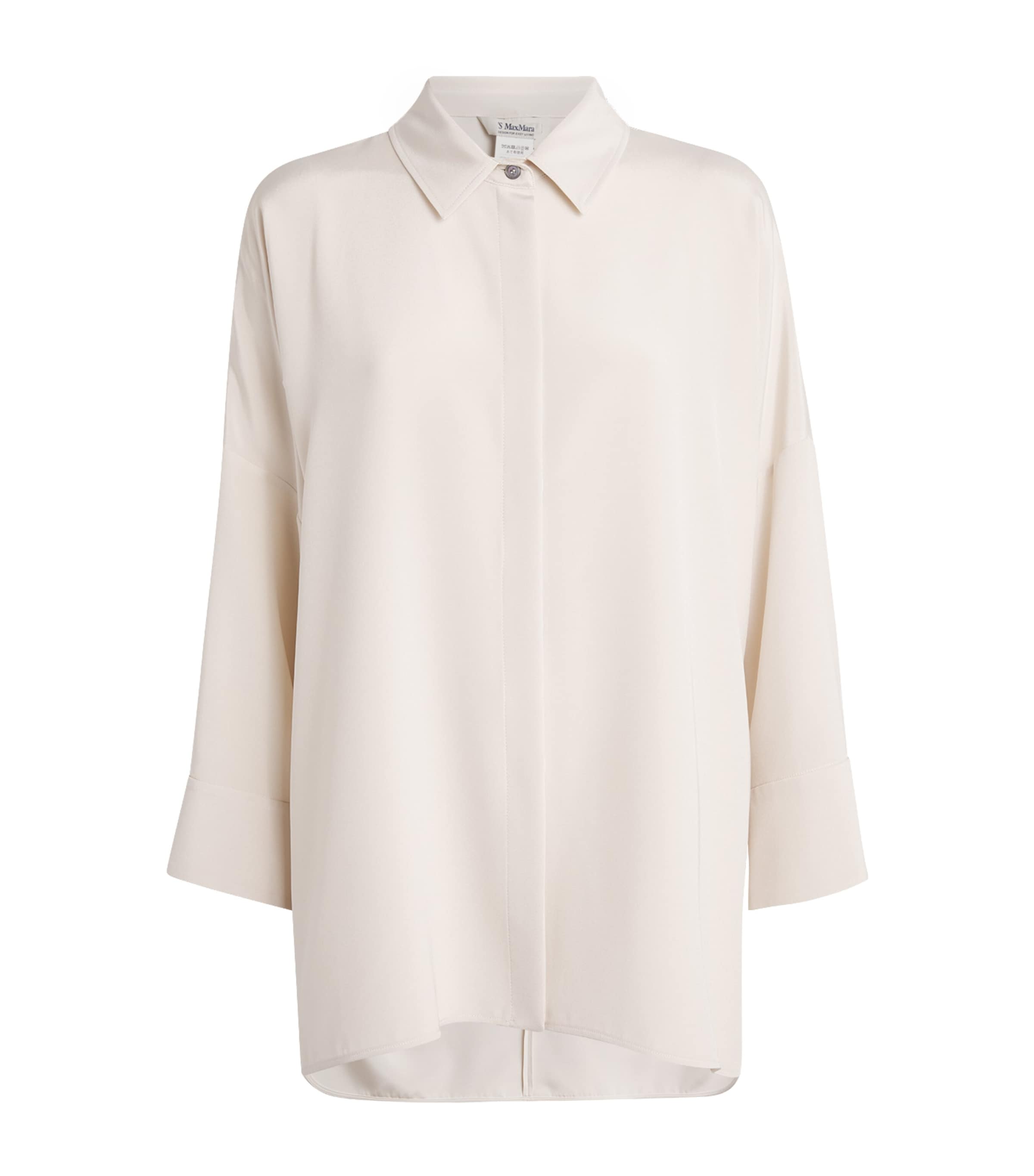 Silk-Blend Shirt Jacket OPTICAL WHITE Image 1