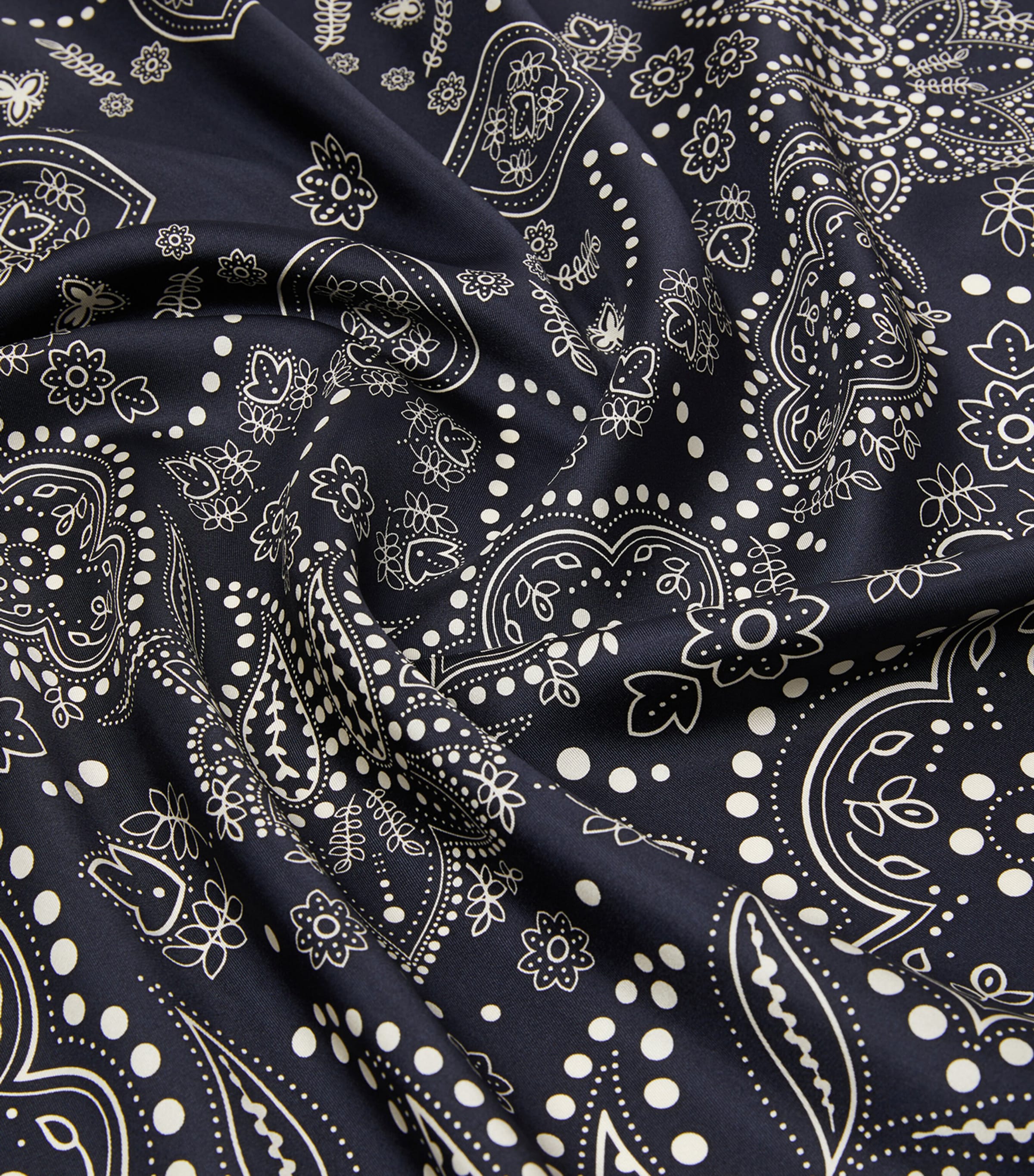 Weekend Max Mara Silk Print Square Scarf Midnightblue Image 3