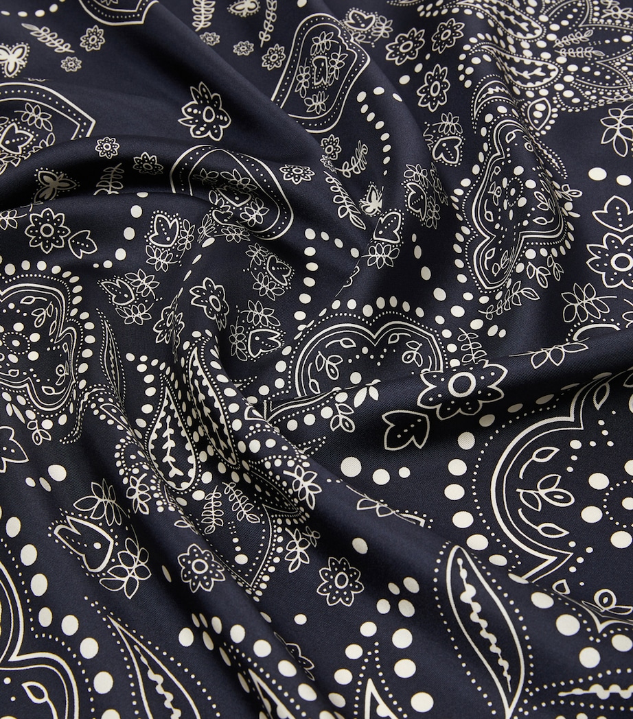 Weekend Max Mara Silk Print Square Scarf Midnightblue Image 3