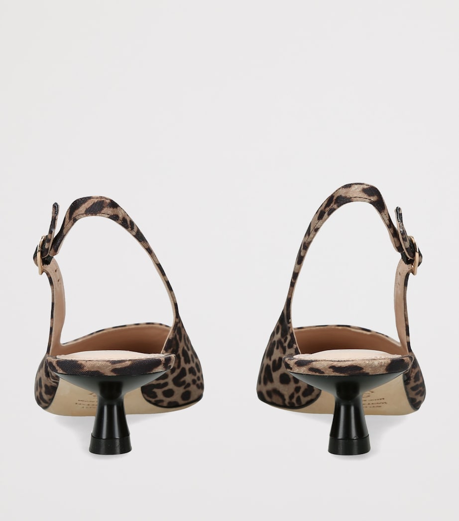 Stuart Weitzman Leopard Stuart Sculpt Slingback Pumps 35 Brown/oth Image 4