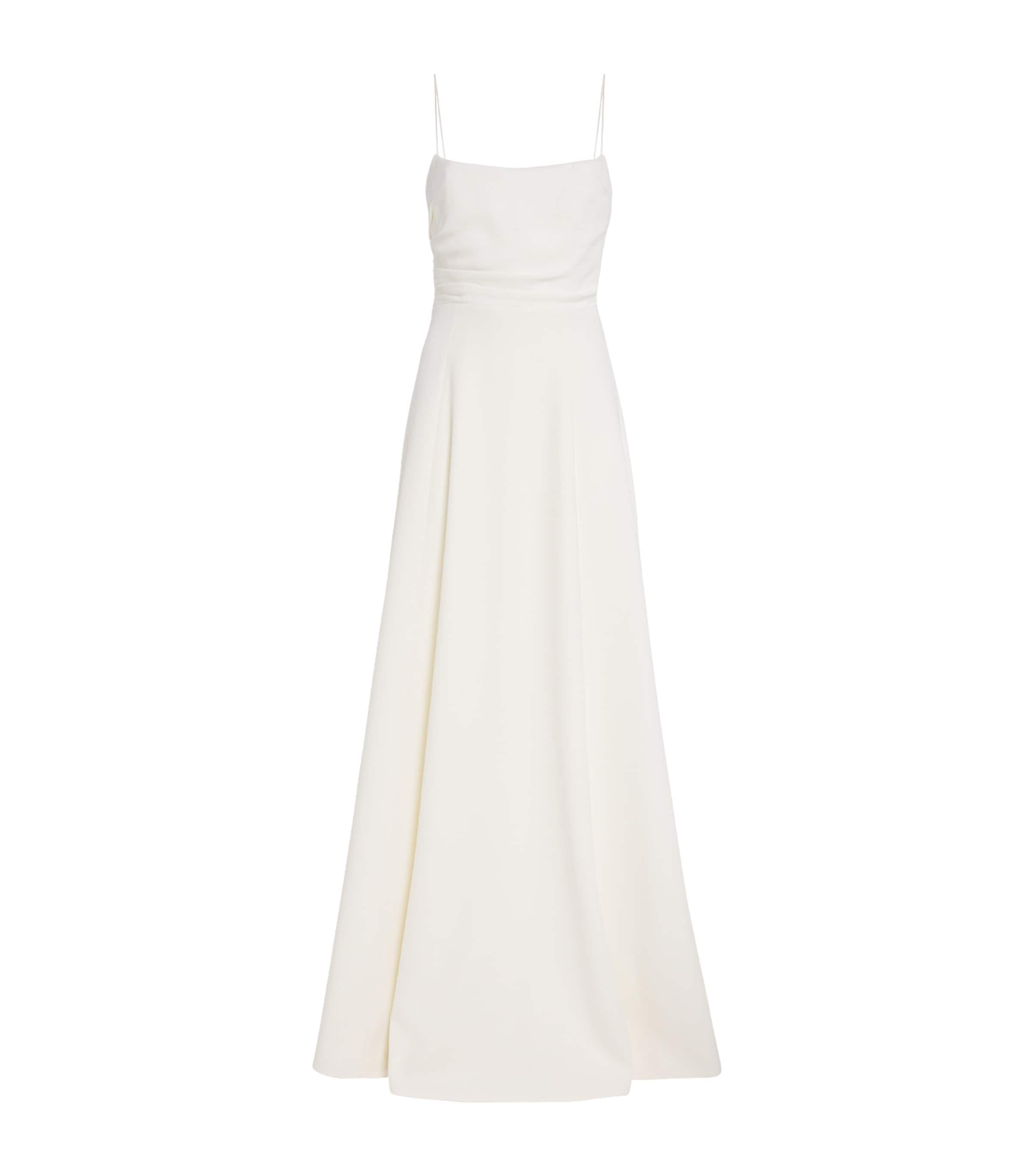 Rachel Gilbert Womens Crepe Arlington Gown Ivory Image 1
