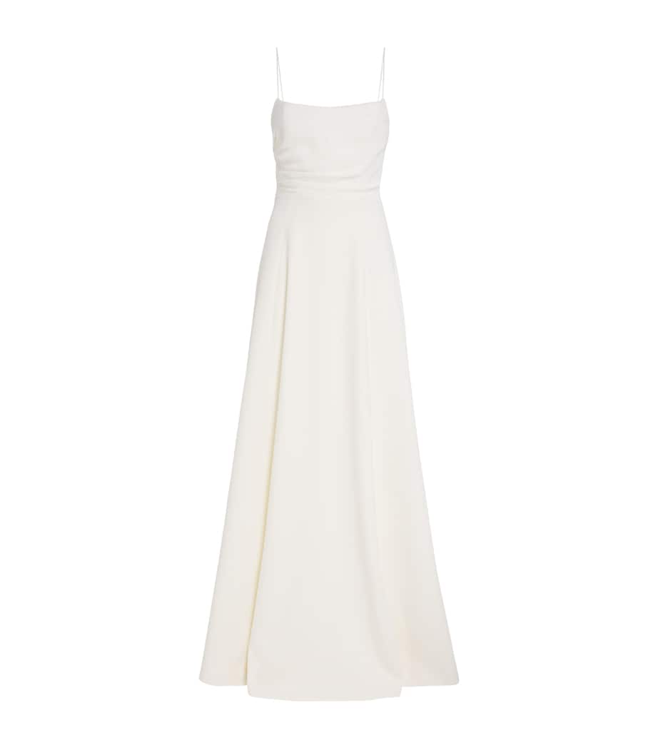 Rachel Gilbert Womens Crepe Arlington Gown Ivory Image 1
