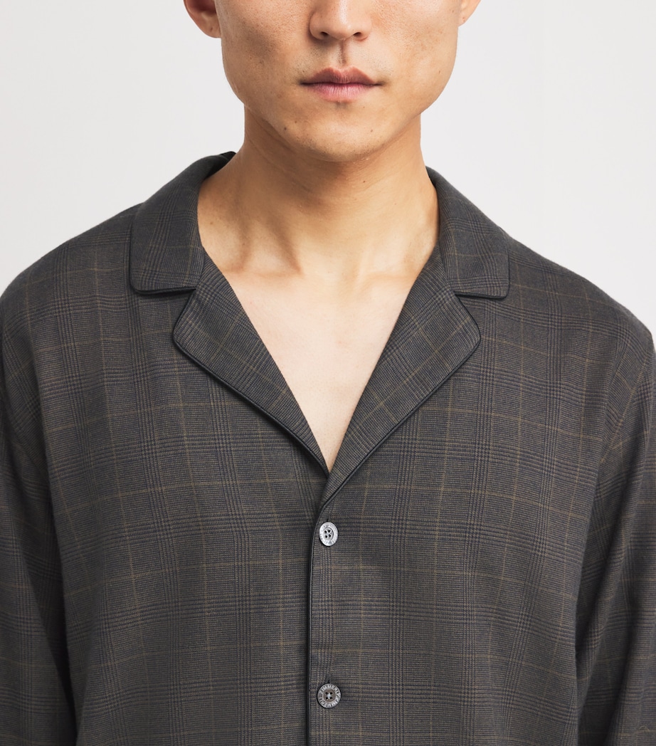 Cotton-Wool Check Cozy Flannel Pyjama Set 791 OLIVE CHECK Image 4