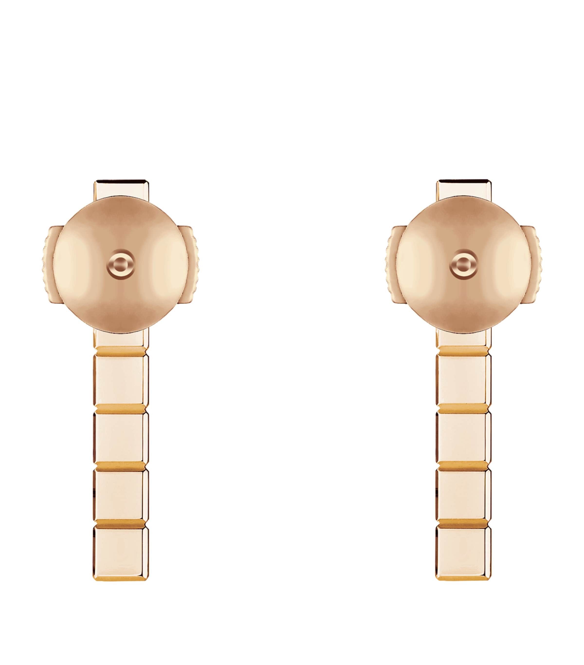 Rose Gold and Diamond Ice Cube Earrings 18K ROSE GOLD Image 3