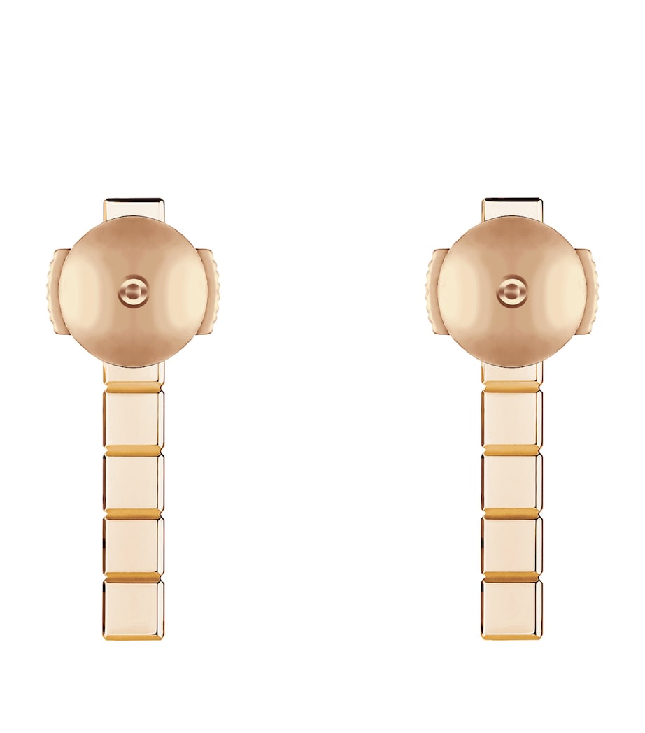 Rose Gold and Diamond Ice Cube Earrings 18K ROSE GOLD Image 3