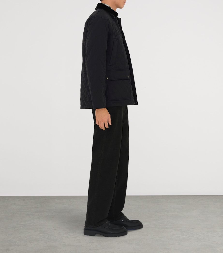 Quilted Barn Jacket BLACK/SNUG IP CHECK Image 3