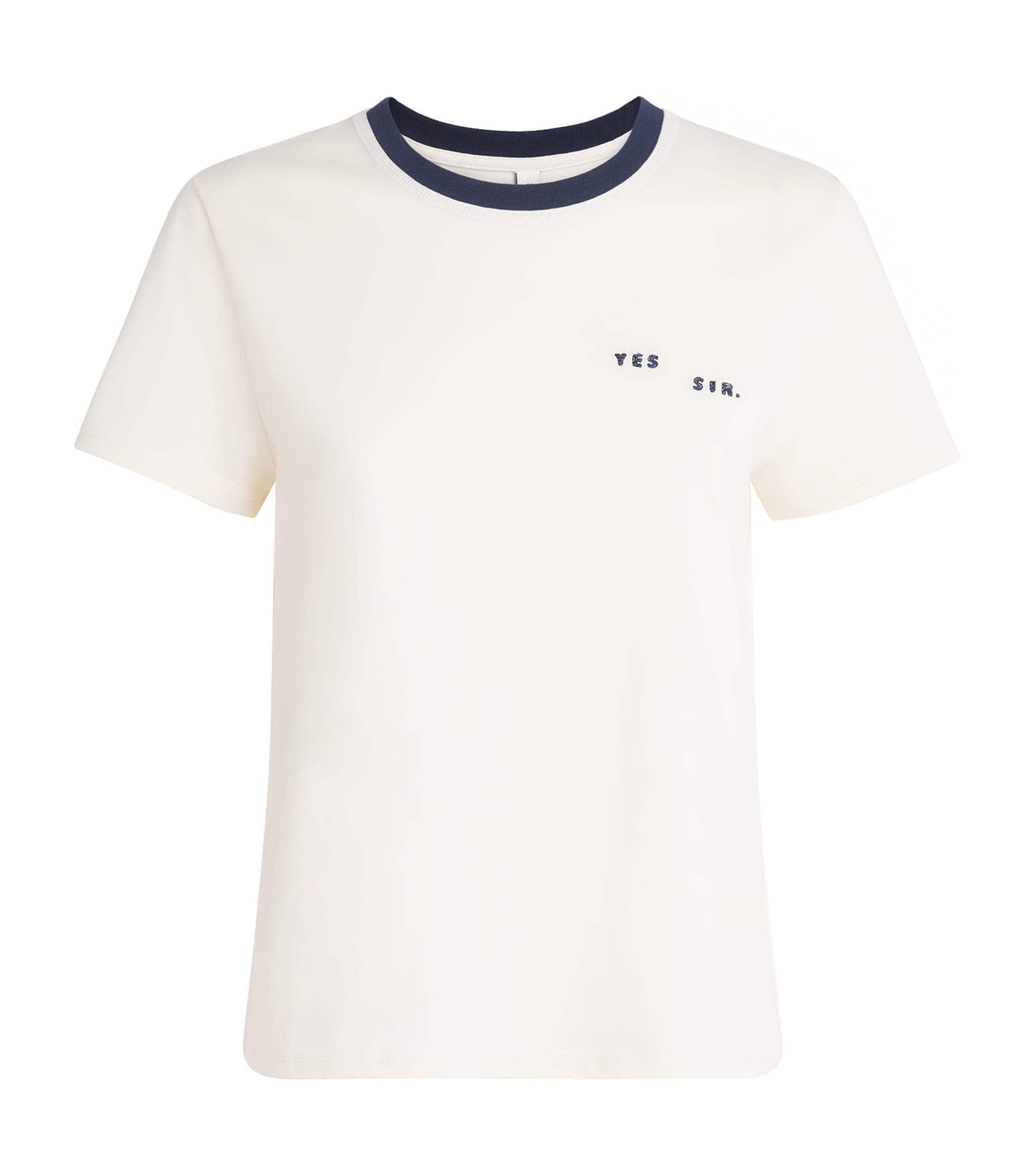 Sir . Cotton Embroidered T-shirt In White