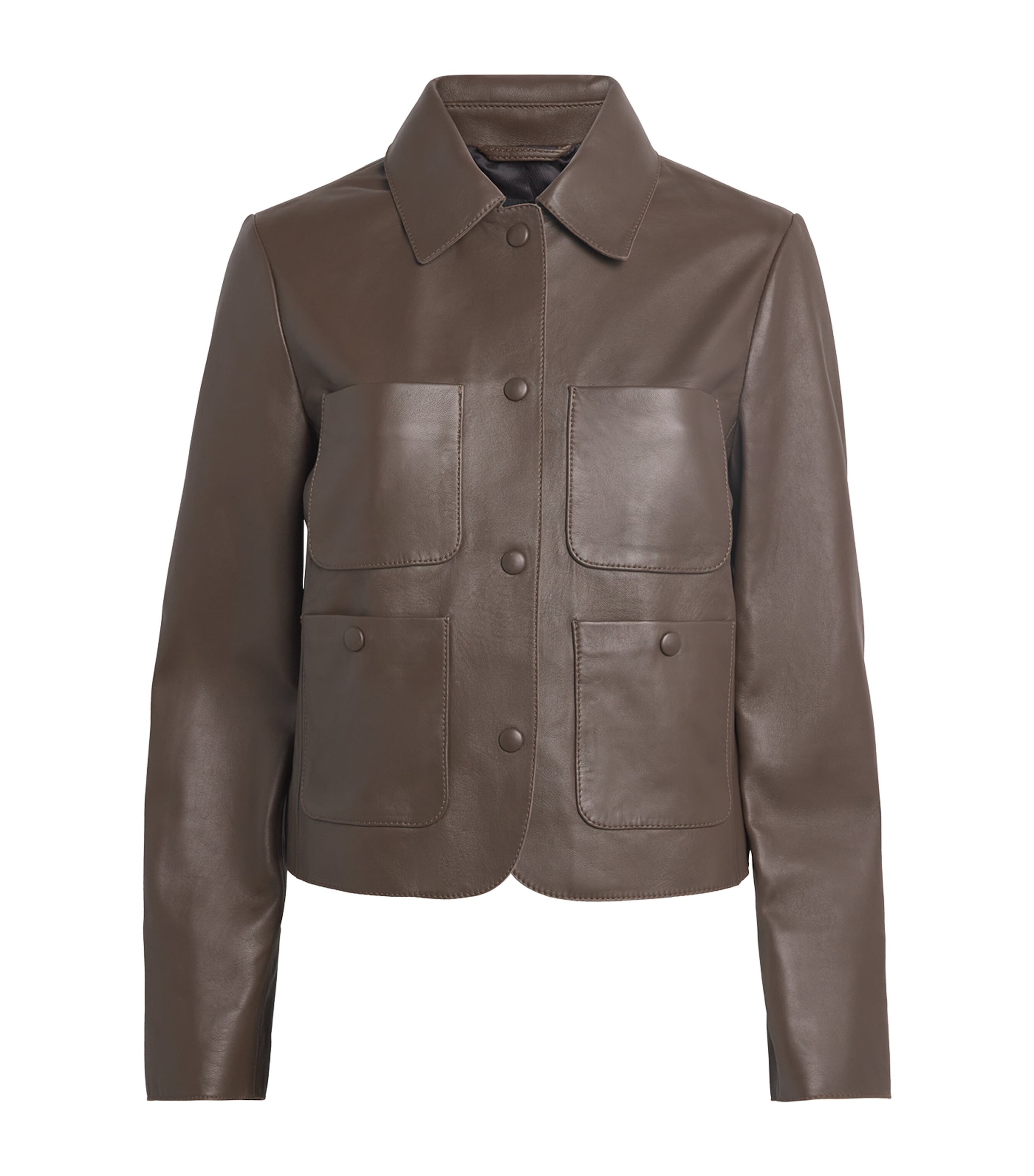 ME+EM Patch-Pocket Leather Jacket | Harrods US