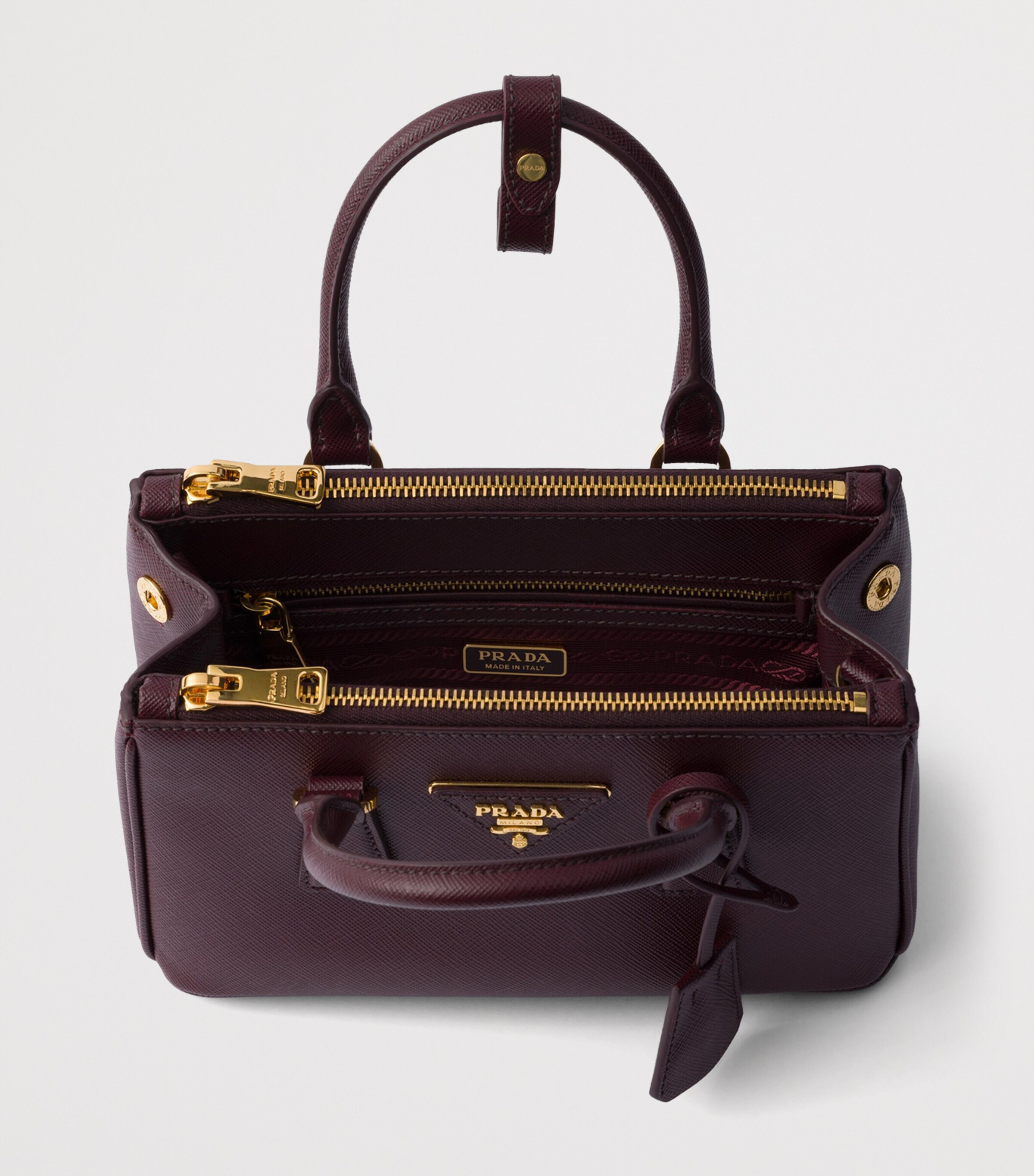 Prada Mini Leather Galleria Top-Handle Bag Image 4