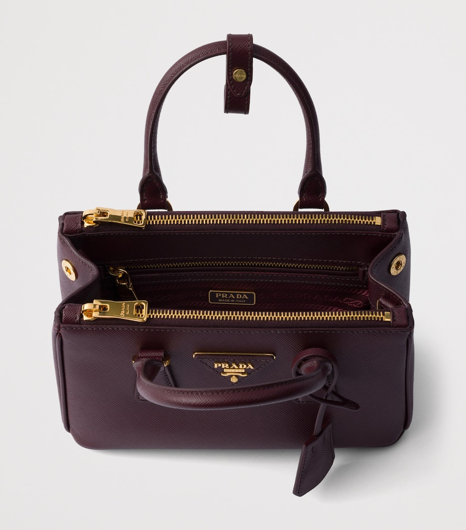 Prada Mini Leather Galleria Top-Handle Bag Image 4