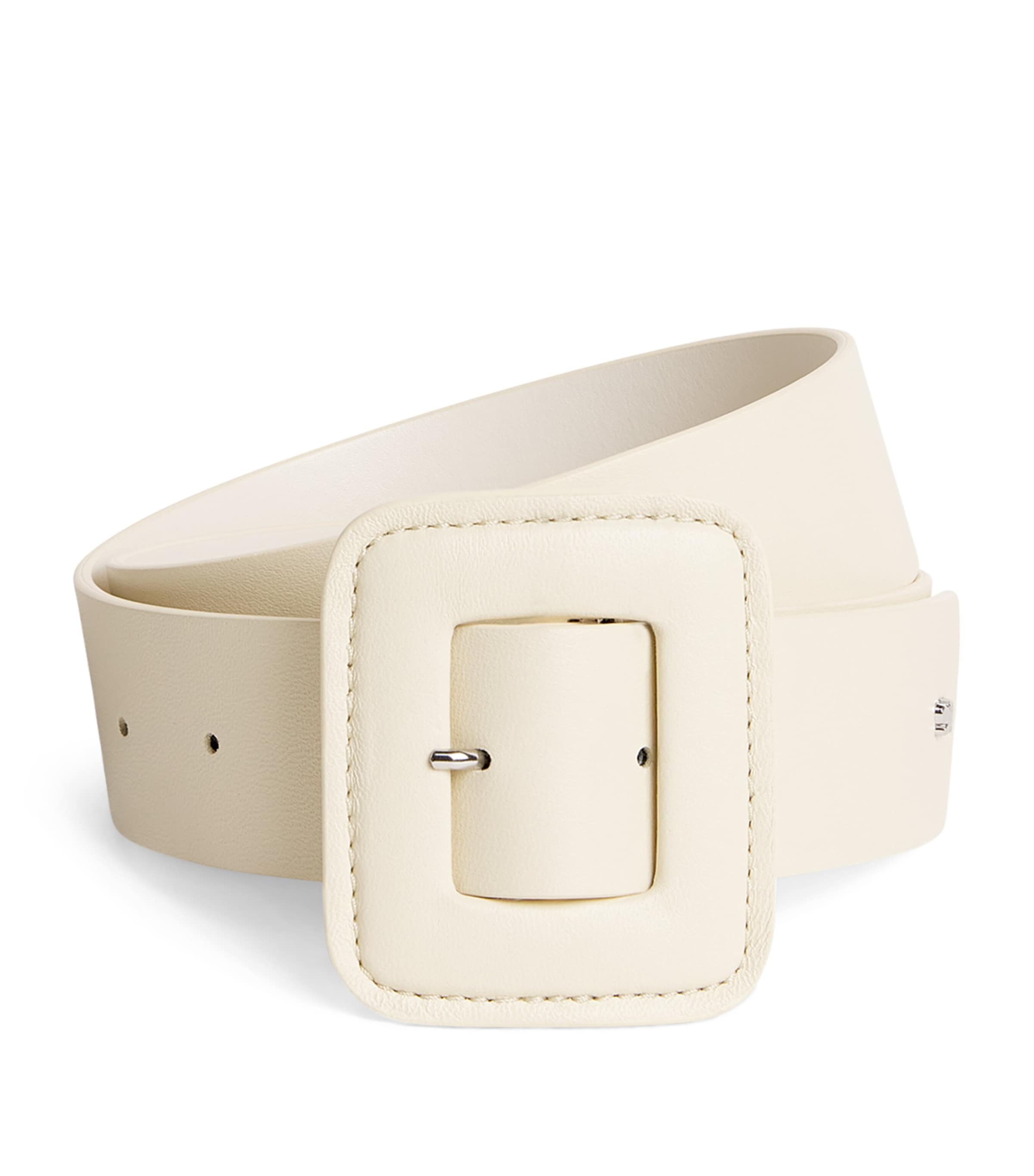 Weekend Max Mara Nappa Leather Tonal Belt In White
