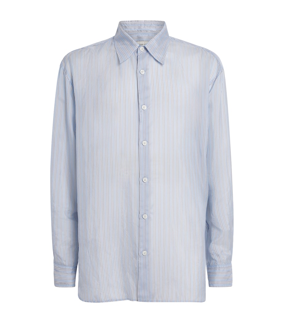 Cotton Stripe Shirt 514 LIGHT BLUE Image 1