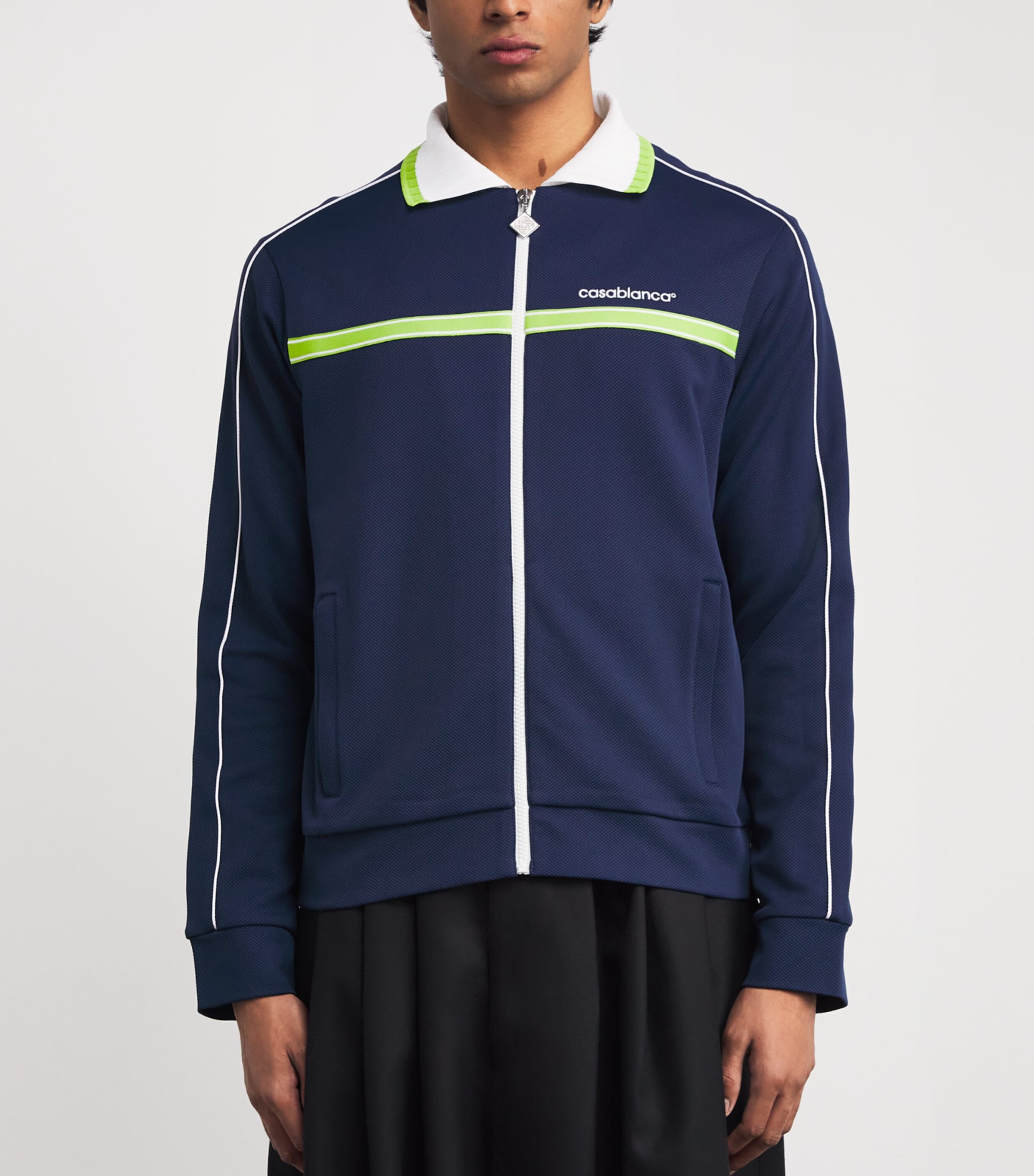 Piqué Track Jacket PALE BLUE / WHITE Image 3