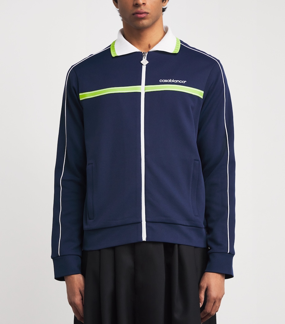 Piqué Track Jacket PALE BLUE / WHITE Image 3