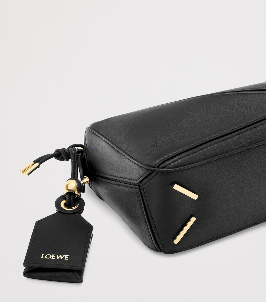 x Paula's Ibiza Mini Lambskin Puzzle Top-Handle Bag BLACK Image 9