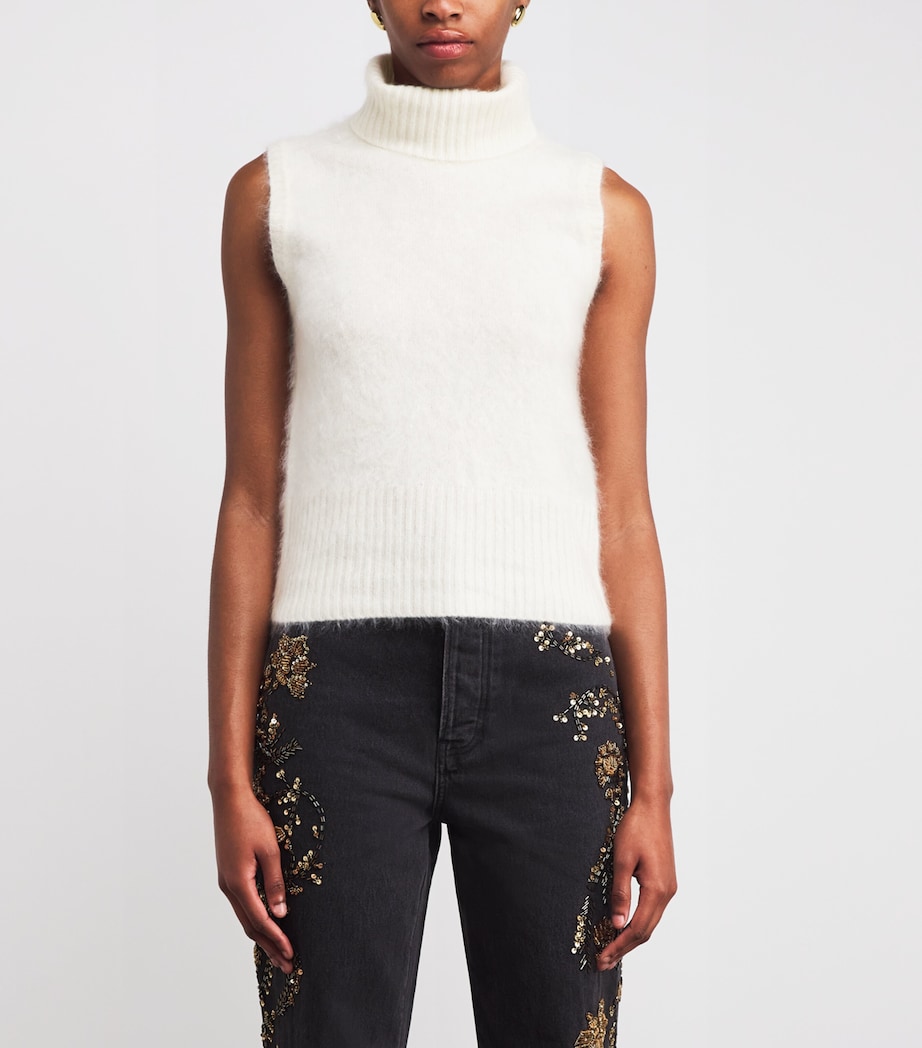 Cashmere Mazzy Sweater Vest W0006 IVORY Image 3