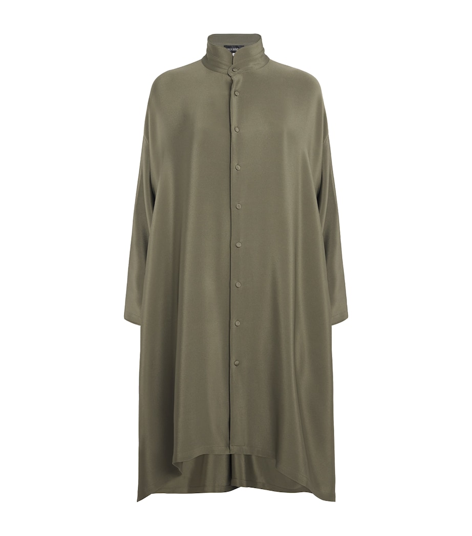 Silk Longline Shirt OLIVDARK Image 1