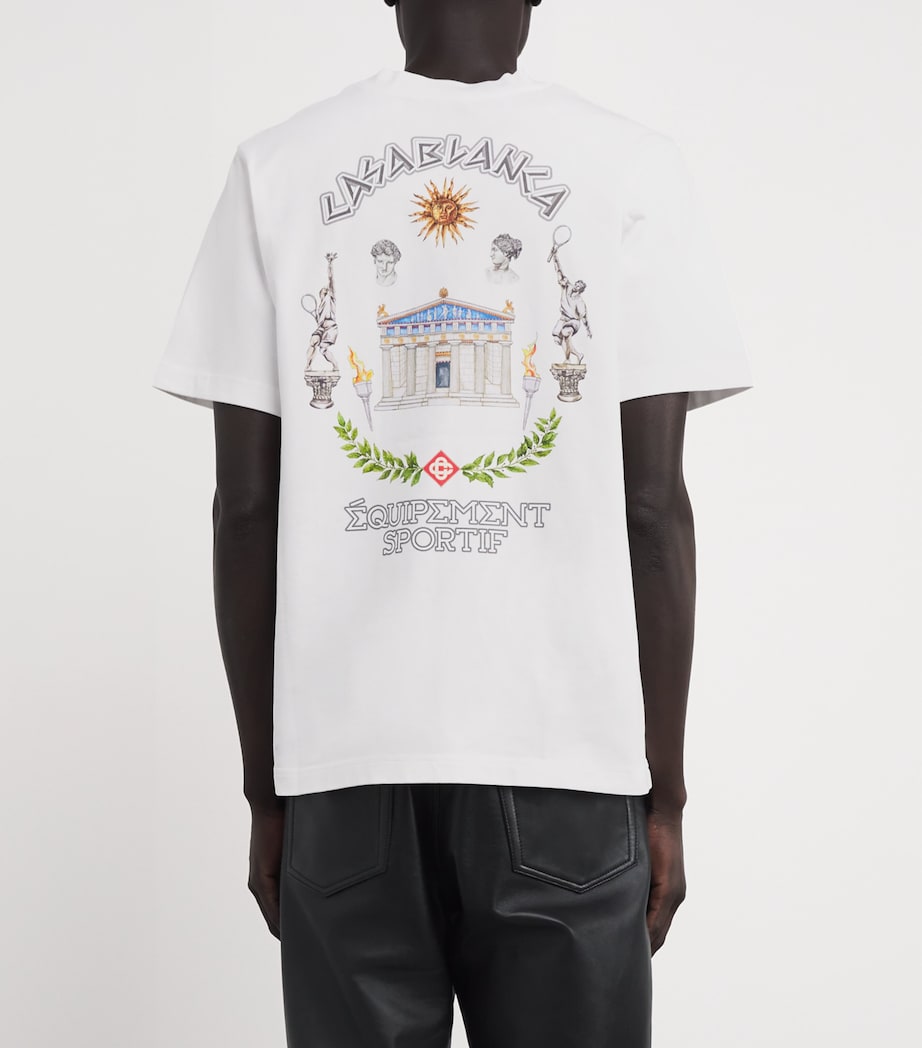 Casablanca Mens Organic Cotton Temple du Sport T-Shirt Le Temple Du Sport Image 4
