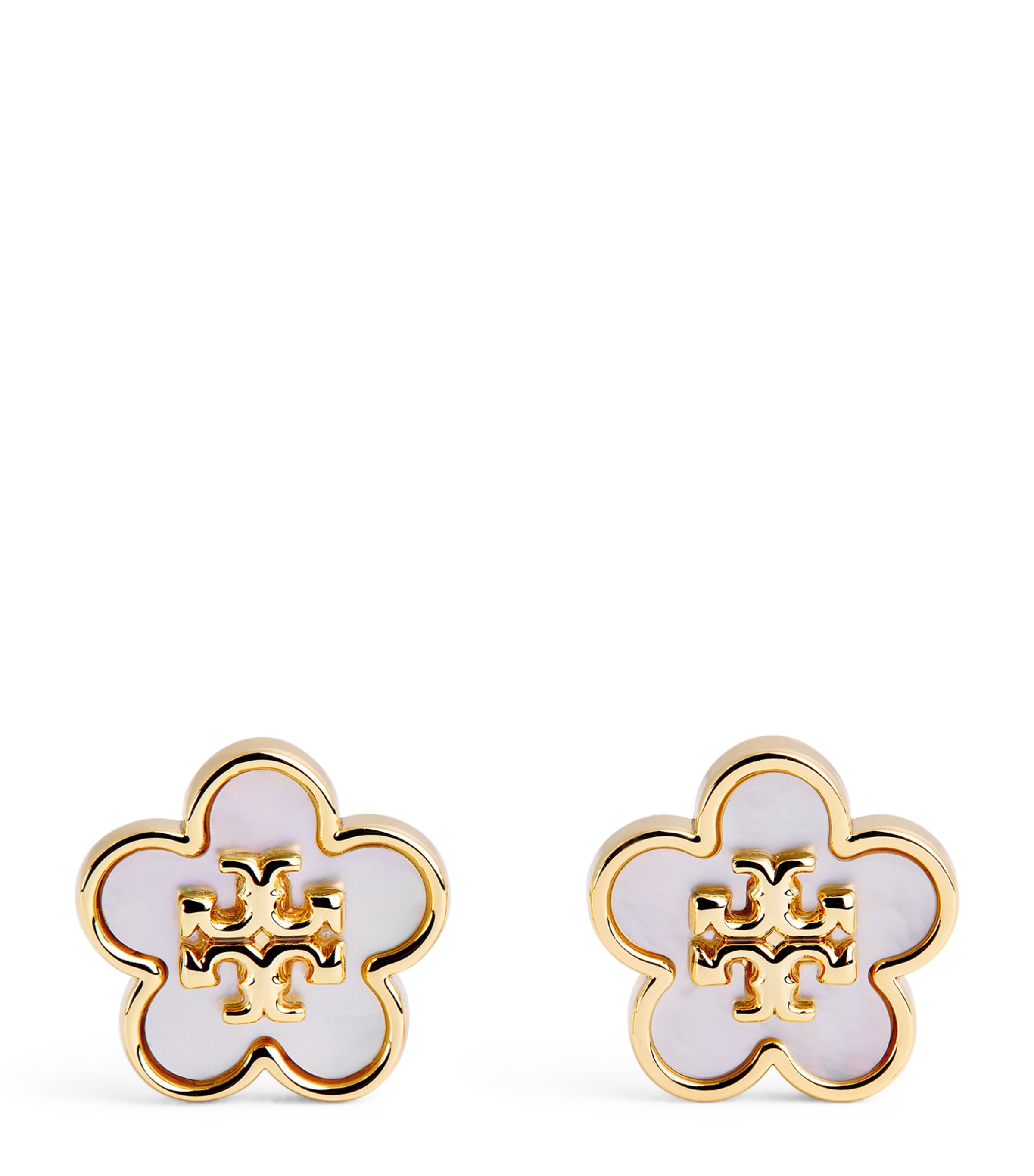 Tory Burch Kira Flower Stud Earrings In Gold