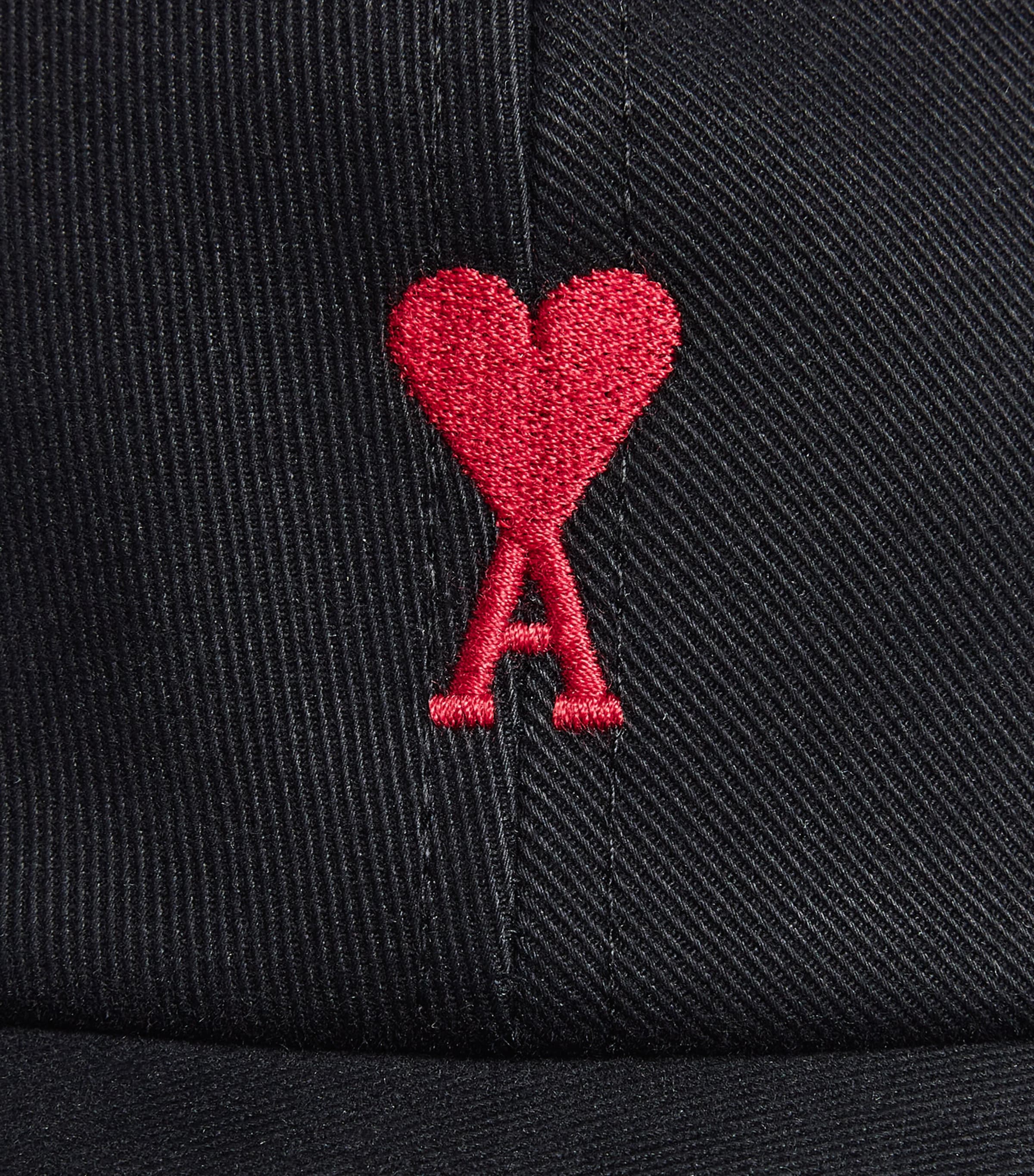 AMI Paris Embroidered Logo Baseball Cap Black Image 5