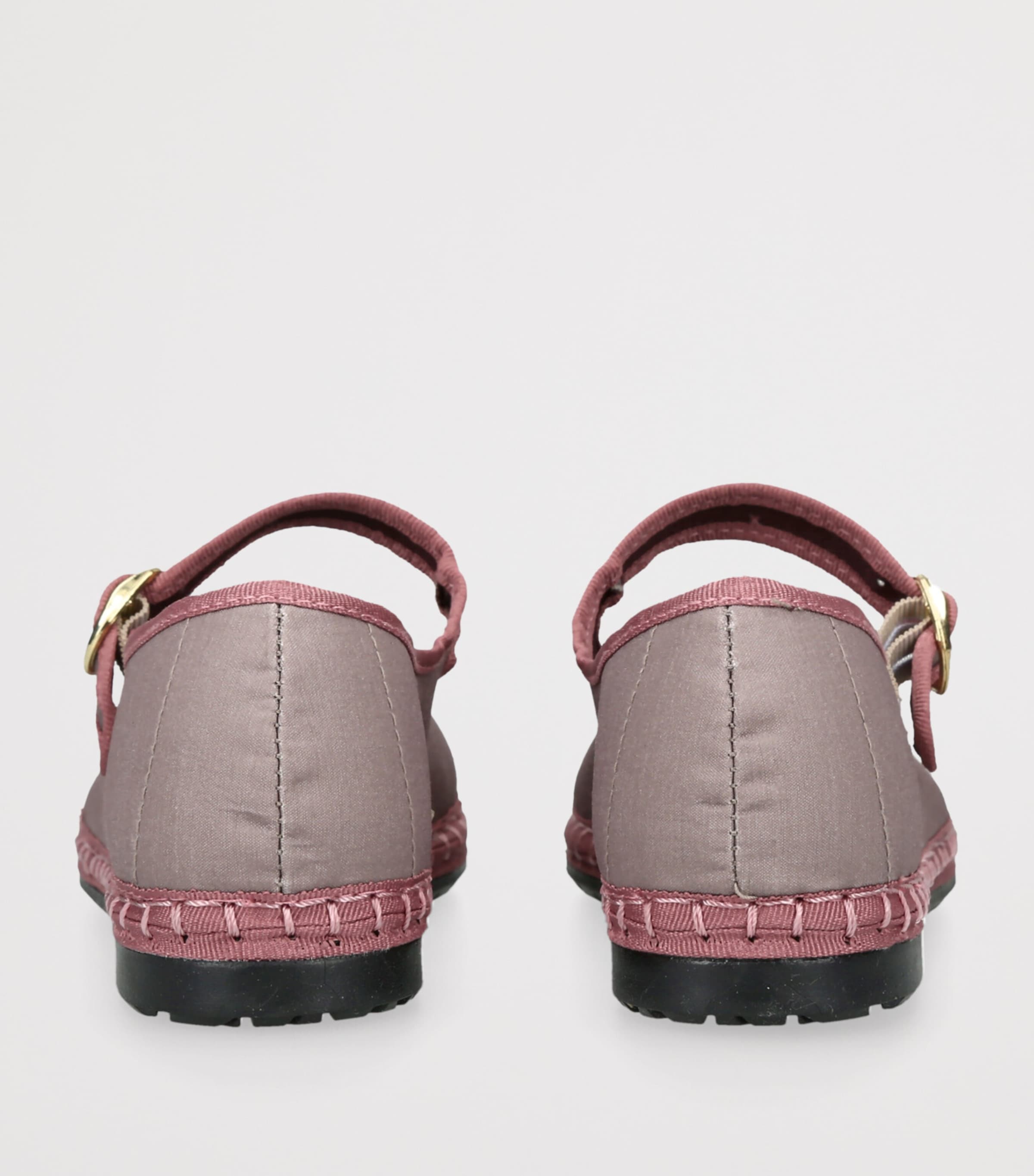Flabelus Silk Sula Mary Janes Taupe Comb Image 2