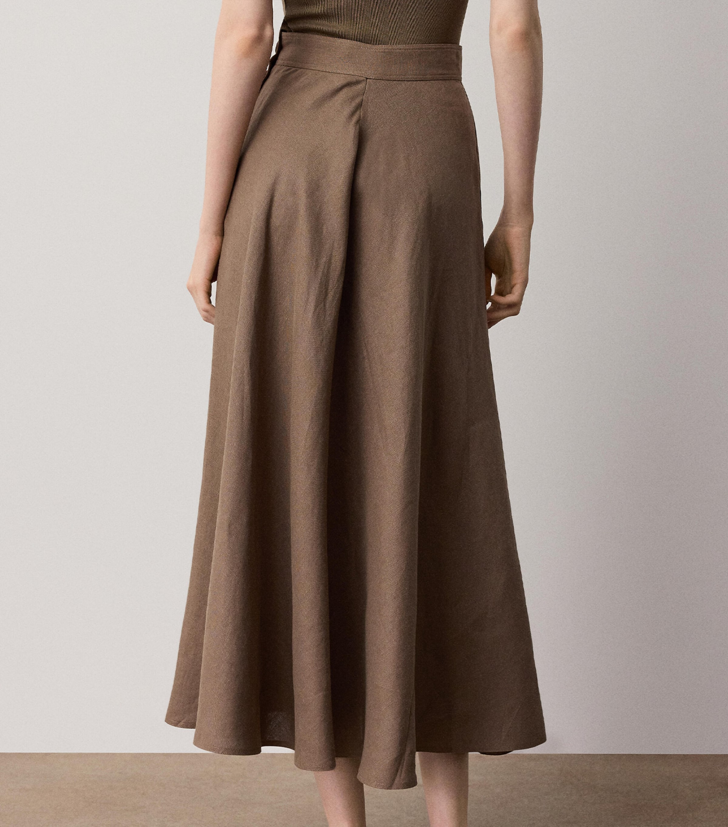 Ralph Lauren Collection Womens Linen Kenzie Skirt Portobello Image 5