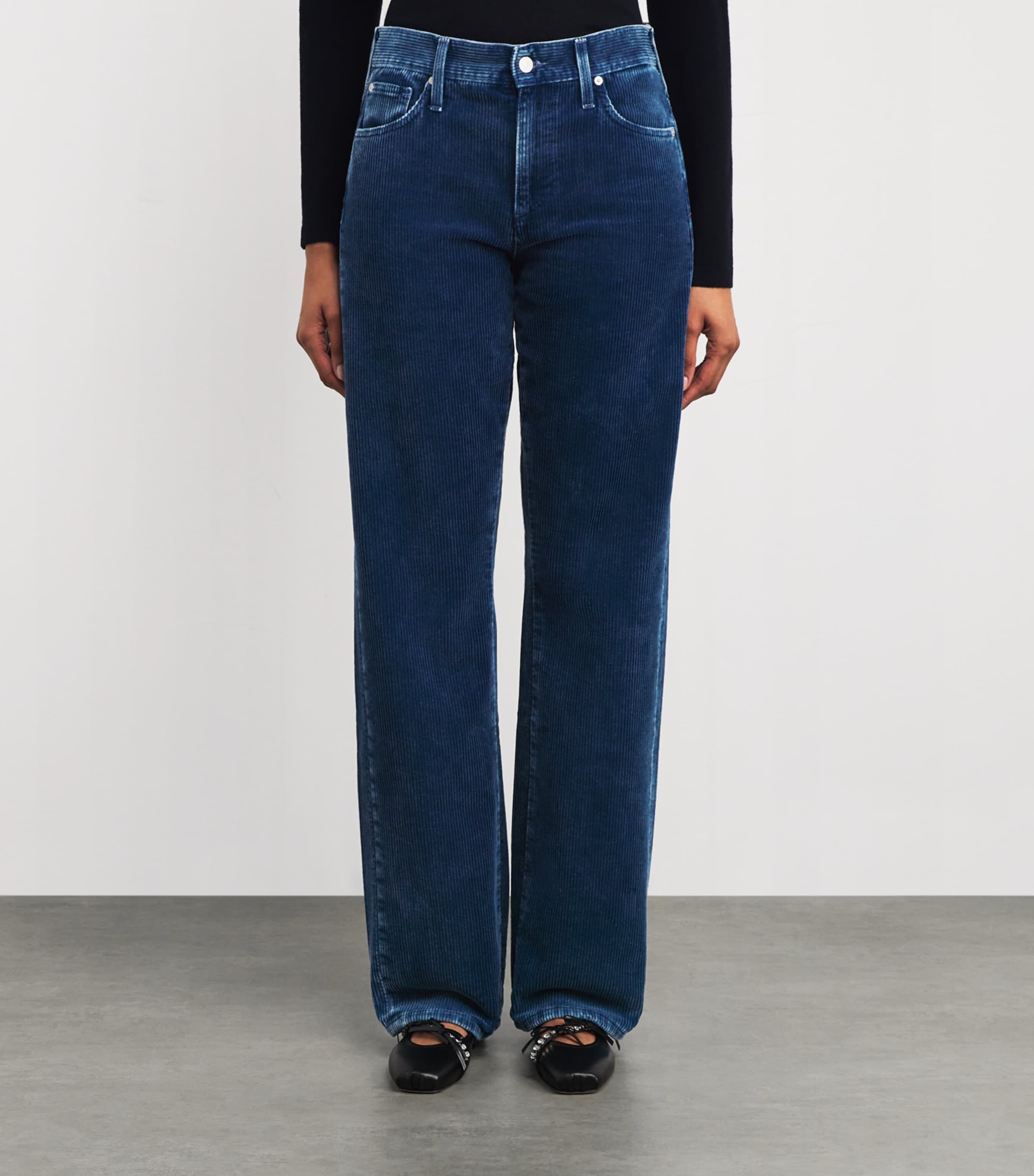 Corduroy Tess High-Rise Straight Jeans OXNARD Image 3