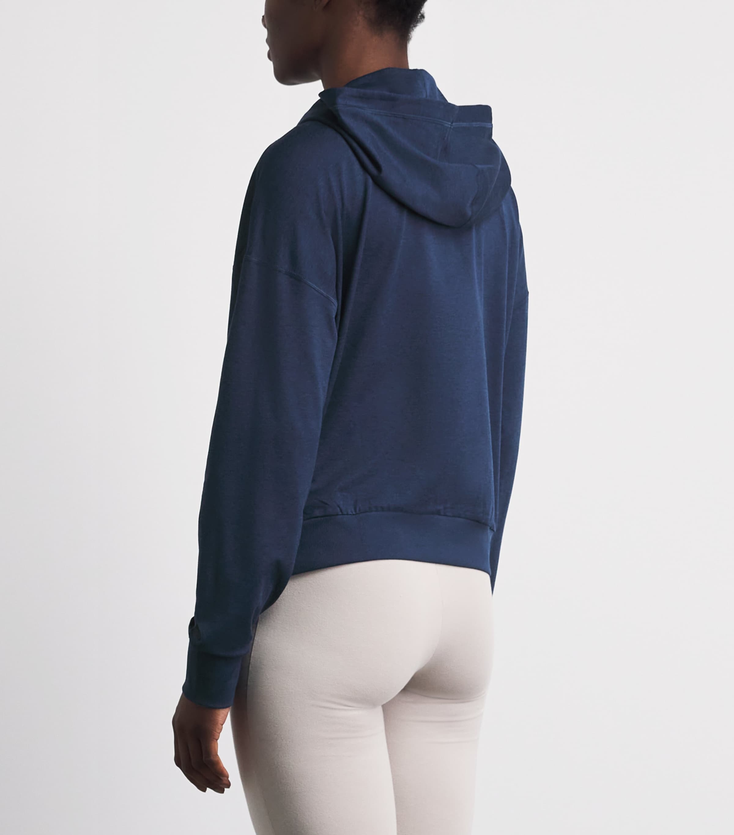 VUORI Womens Modern Halo Hoodie Blue Coast Heather Image 5