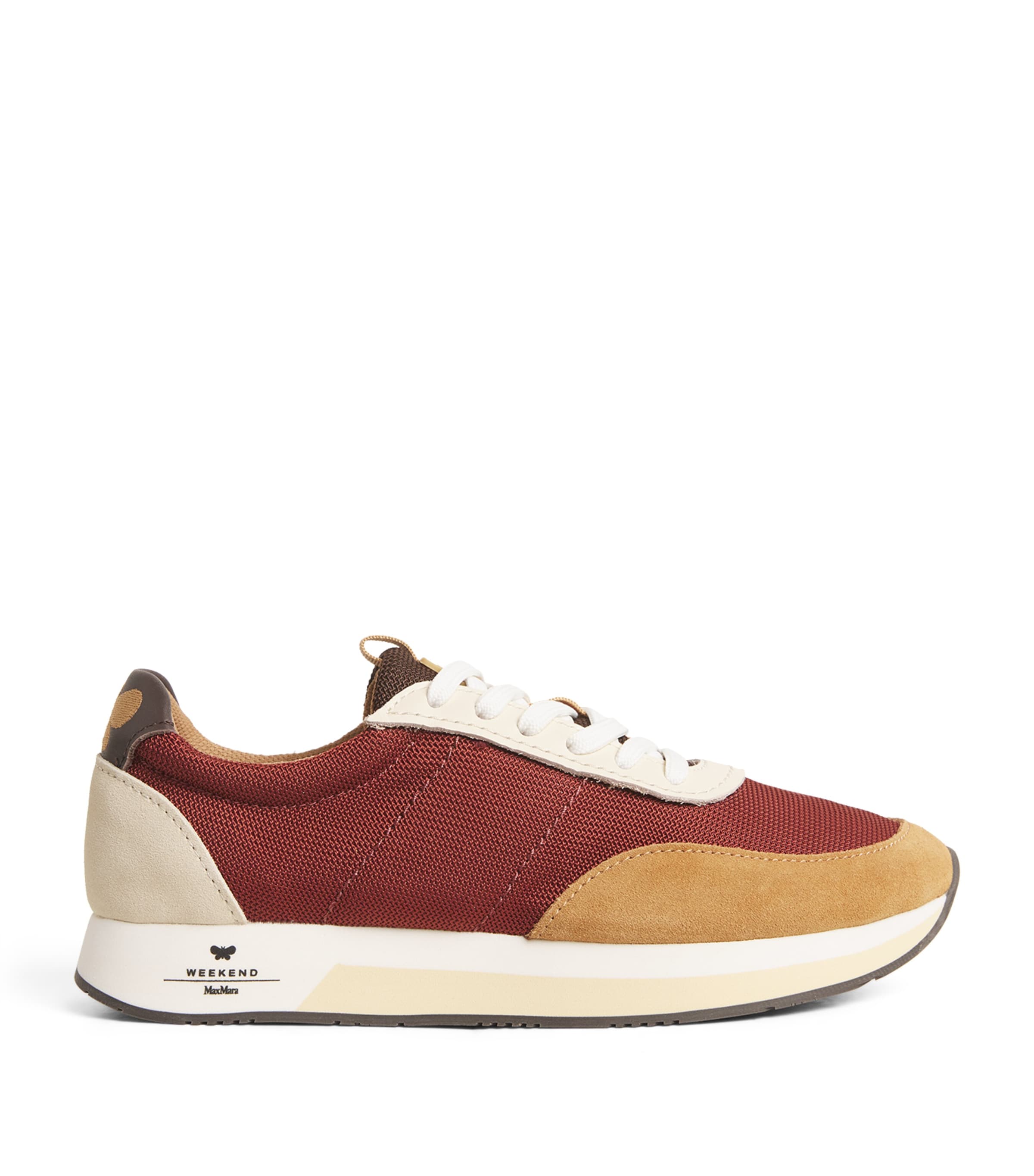 Shop Weekend Max Mara Colour-block Sneakers In Red