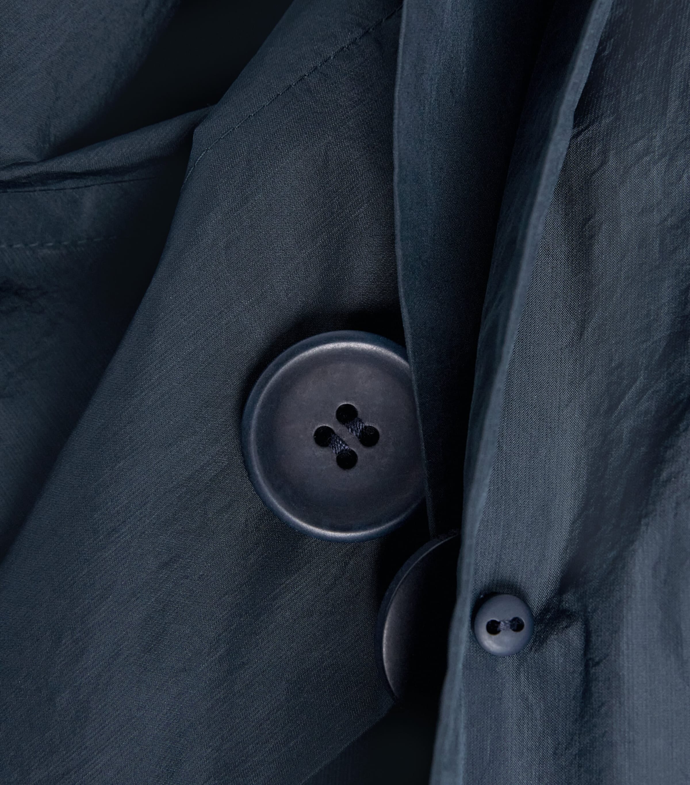 Issey Miyake Womens Oversized-Collar Correlation Coat Dark Navy Image 2