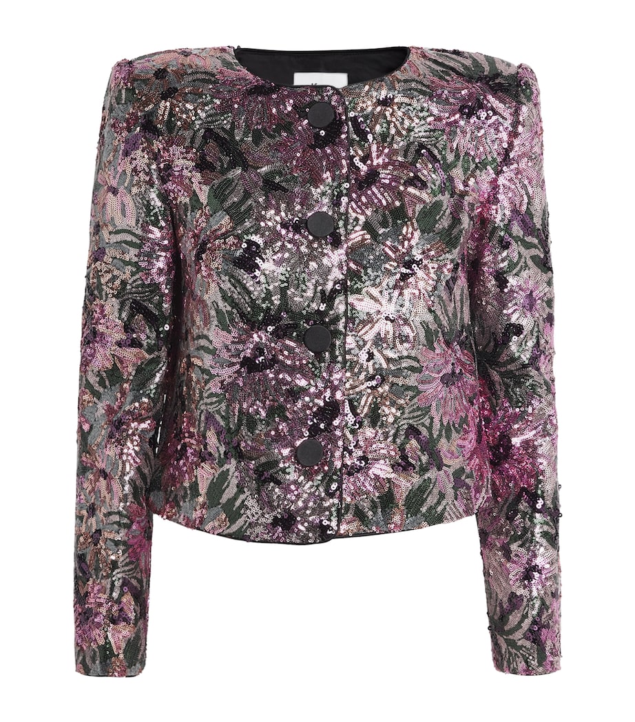 Sequinned Floral Jacket MULTI Image 1