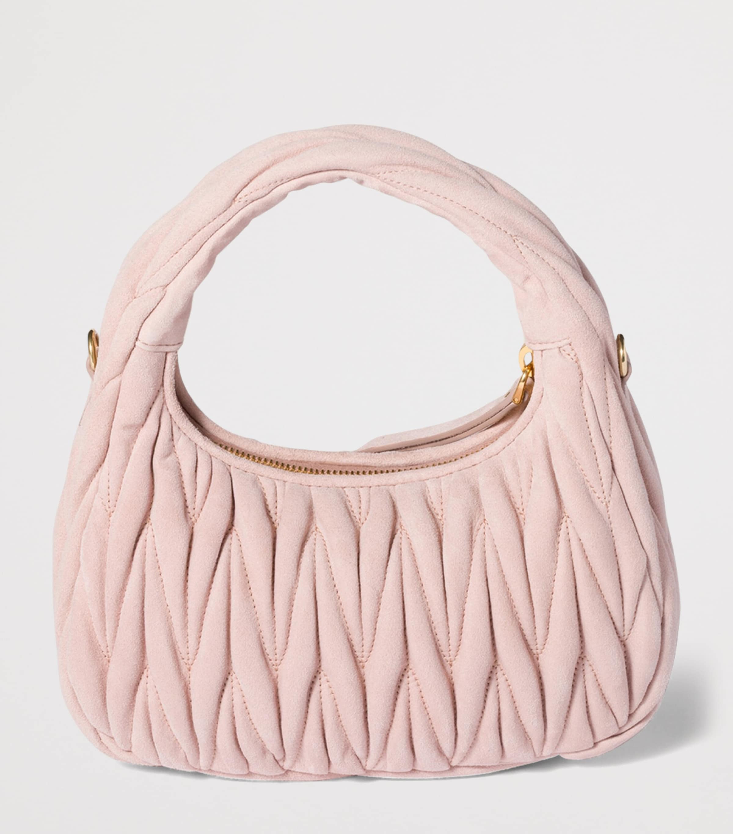 Suede Matelassé Wander Top-Handle Bag F0924 Image 3
