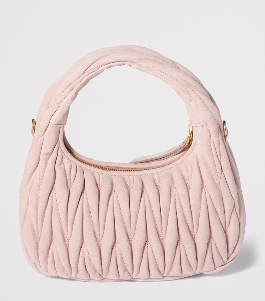 Suede Matelassé Wander Top-Handle Bag F0924 Image 3