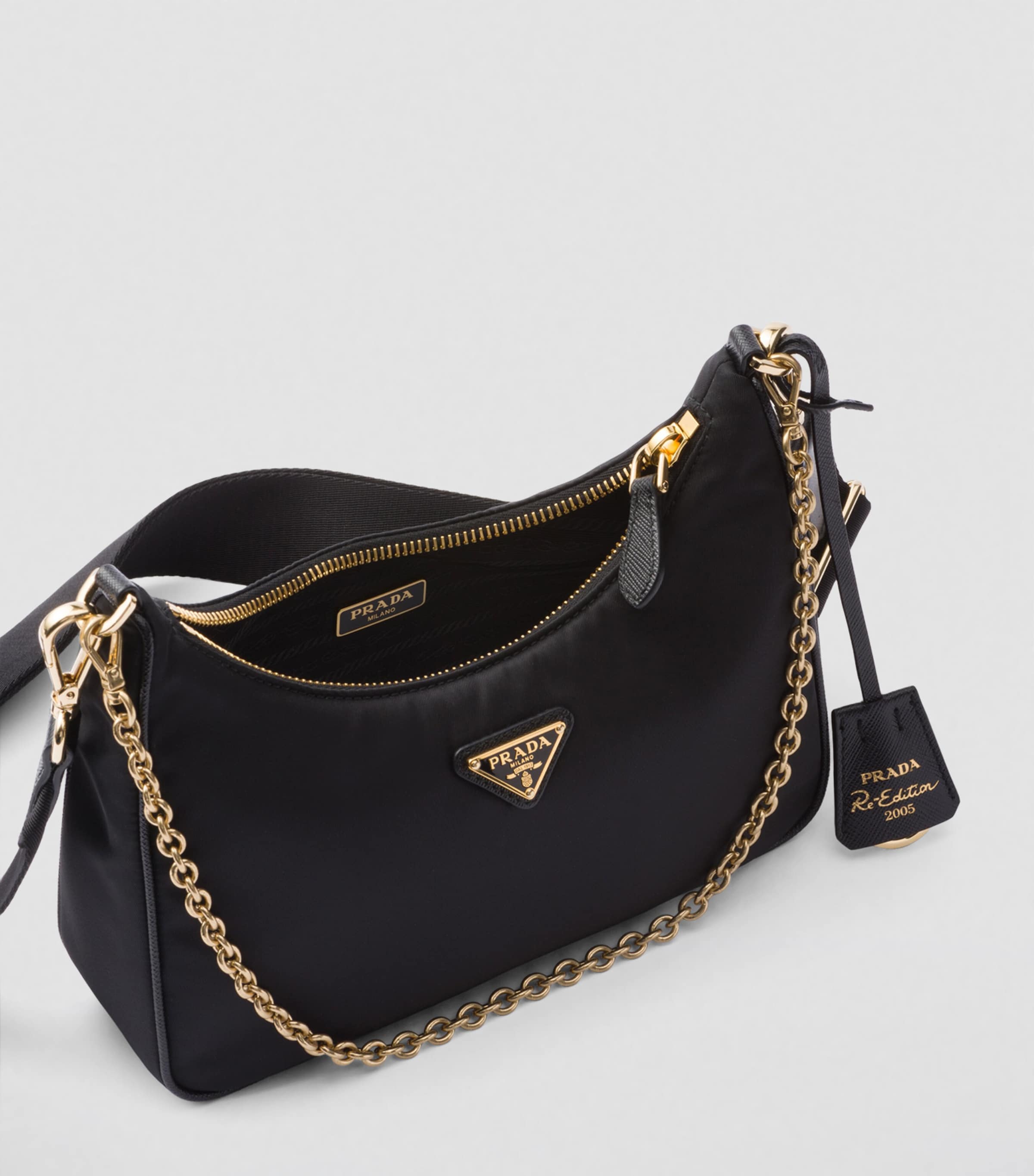 Prada Black Re-Nylon Re-Edition 2005 Shoulder Bag | Harrods UK