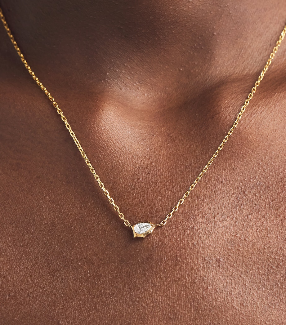 Jade Trau Small Yellow Gold and Diamond Envoy Alchemy Necklace Yellow Gold Image 2