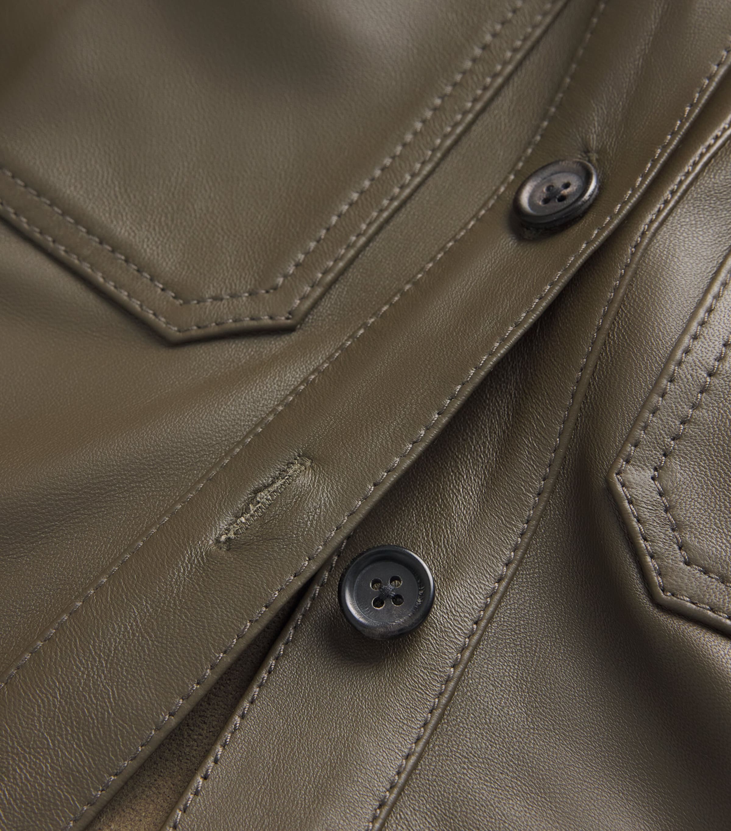 Lambskin Shirt INTENSE OLIVE Image 5