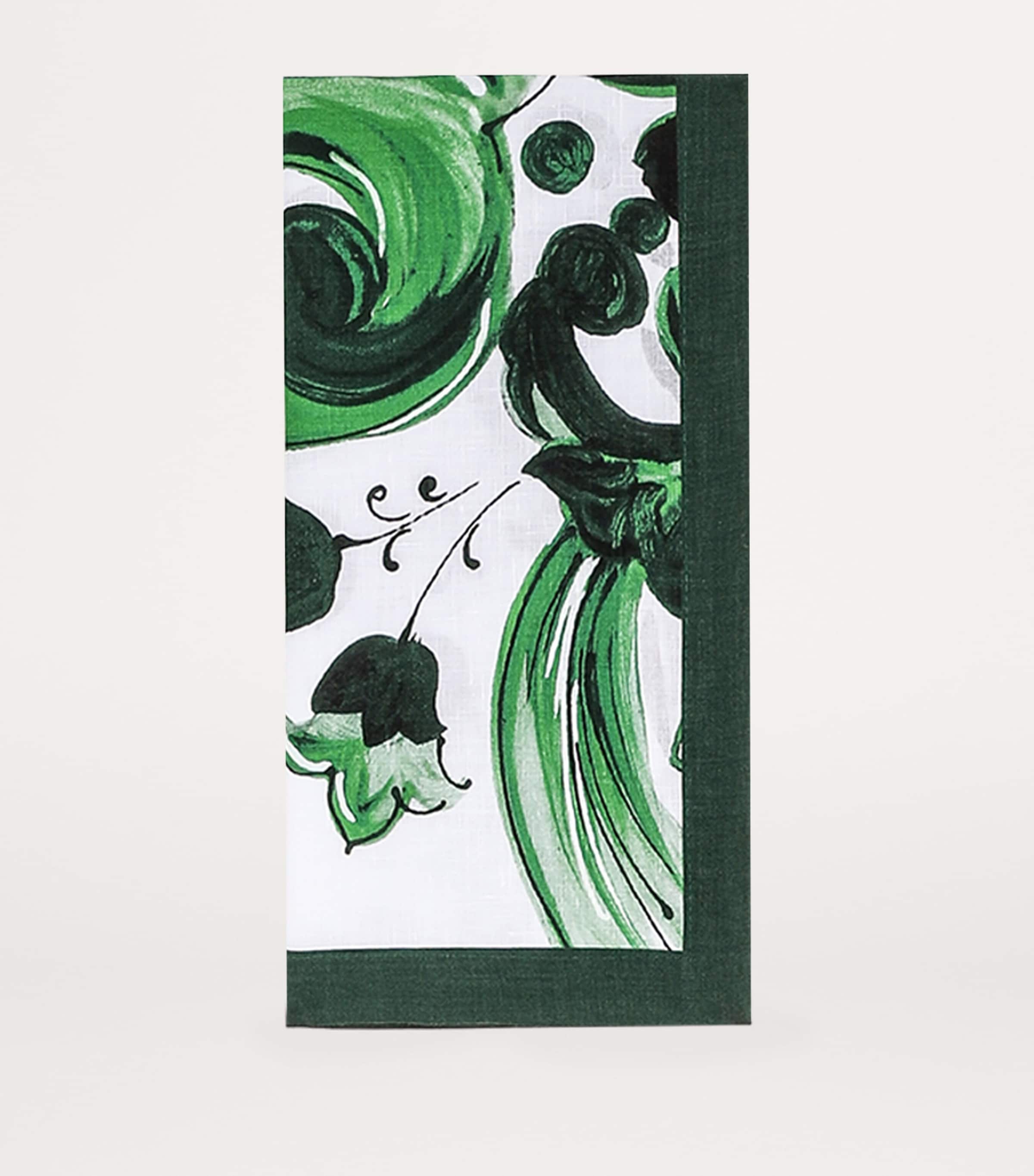 Linen Majolica Placemat and Napkin Set UV011-MAIOLICA VERDE Image 5