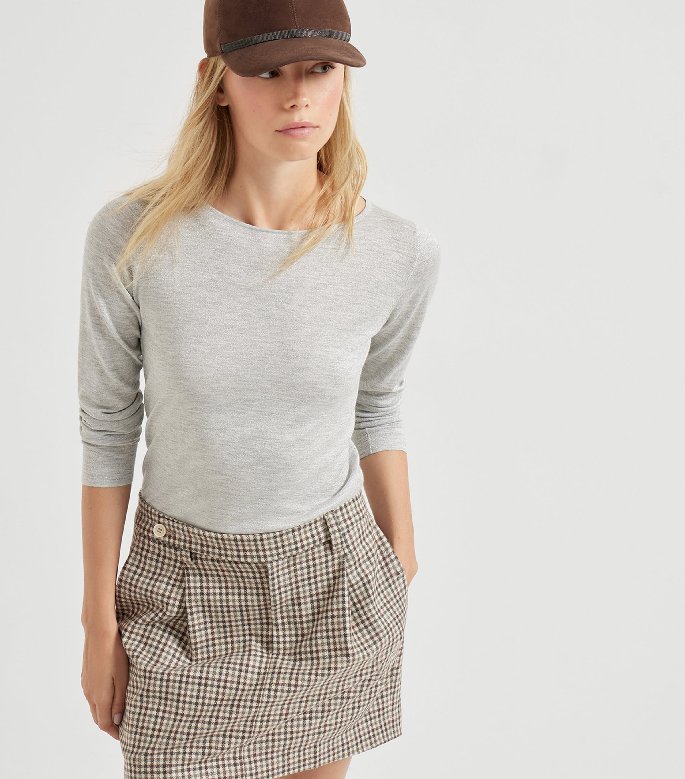 Brunello Cucinelli Womens Cashmere-Silk-Blend Sweater Image 5