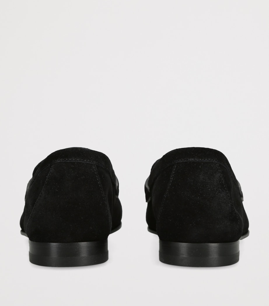 Suede Medusa Loafers BLACK Image 2