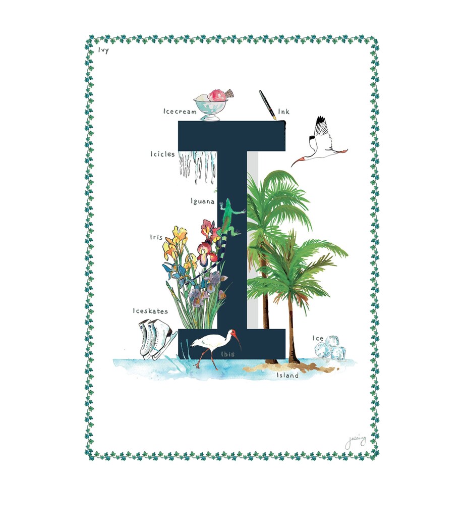 A4 Letter Print NAVY Image 1