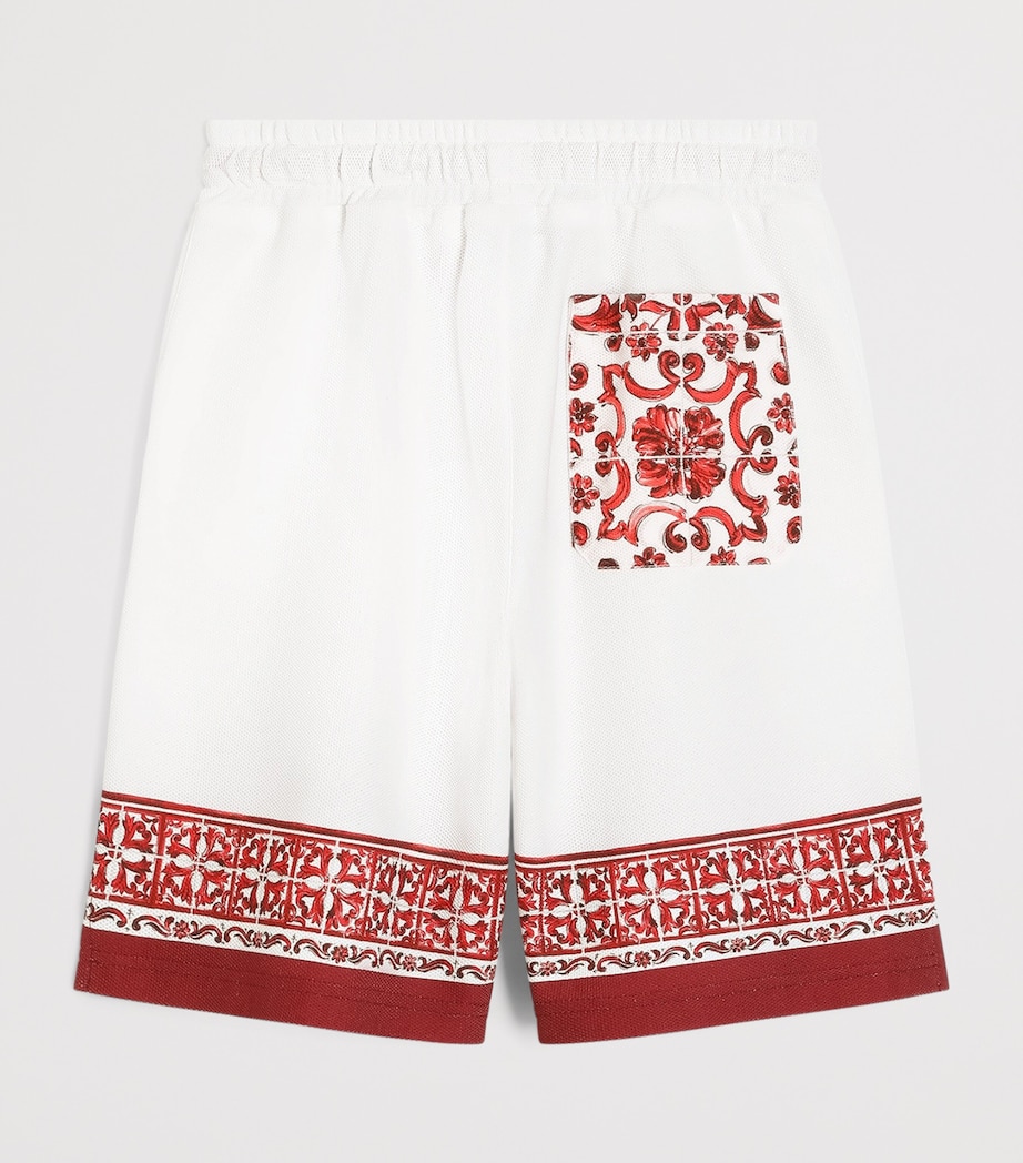 Dolce&Gabbana Kids Cotton Printed Bermuda Shorts (8-14 Years) Maiolica Ru Image 2