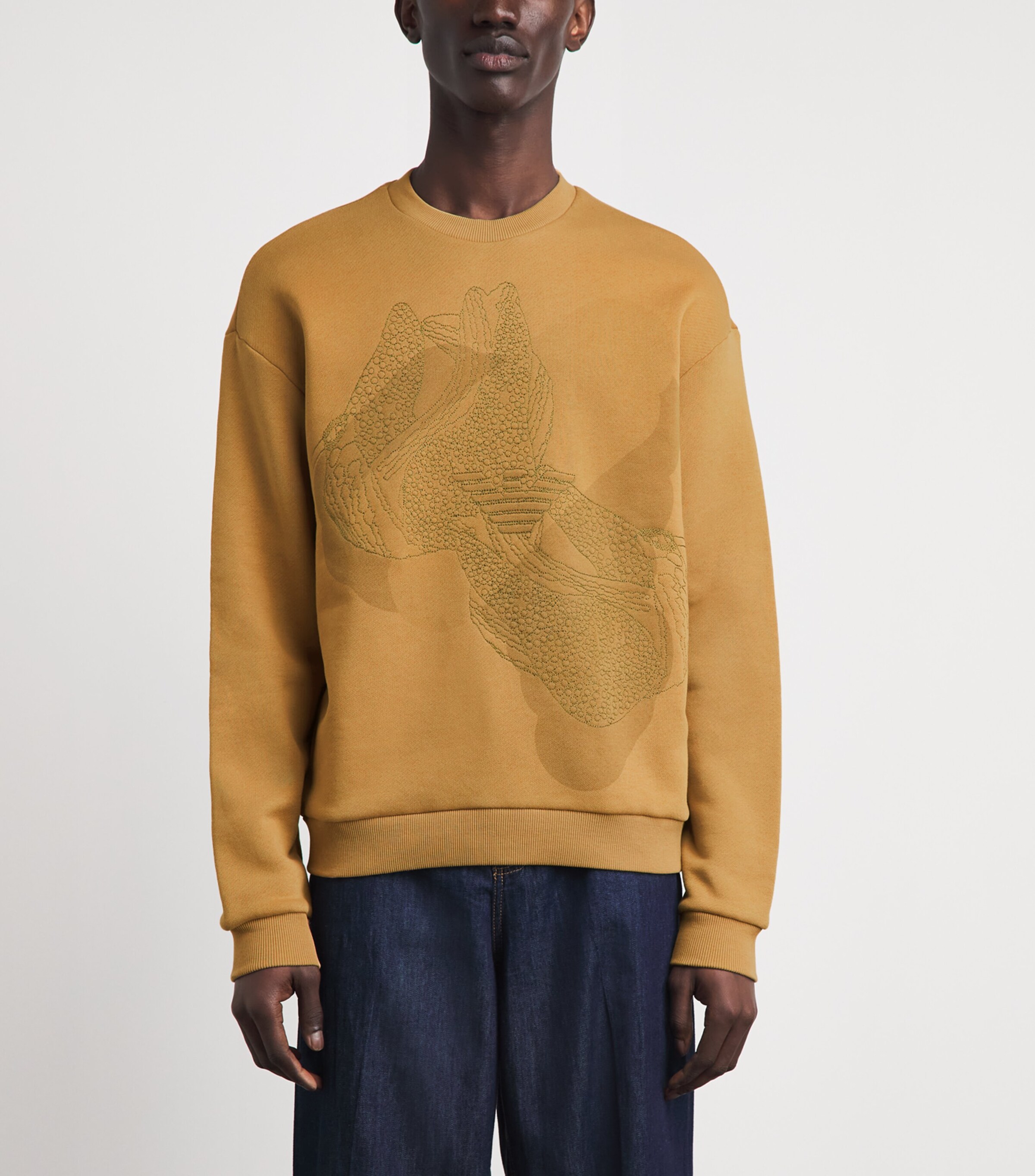 Emporio Armani Mens Cotton Embroidered Sweatshirt Image 4