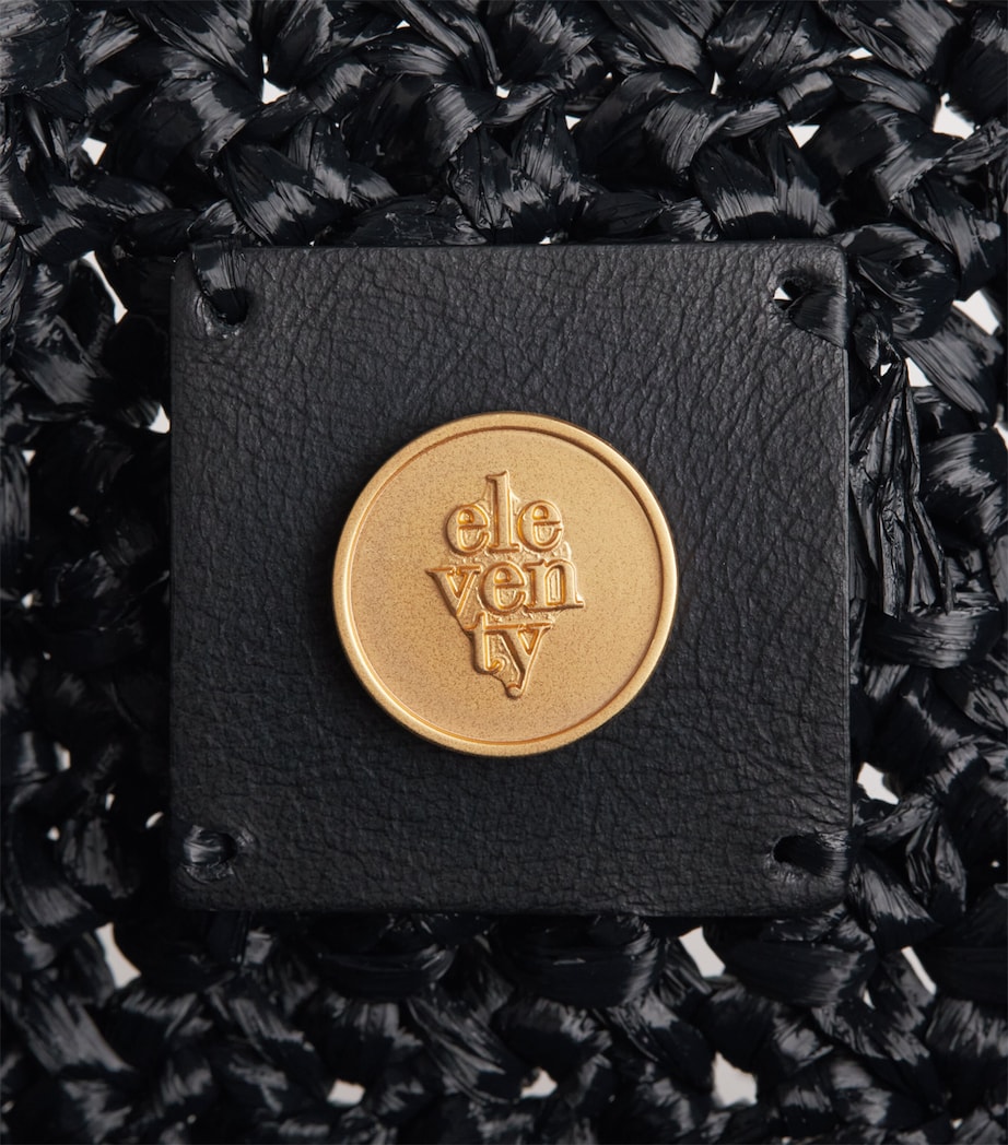 Eleventy Raffia Woven Clutch Bag Nero Image 6