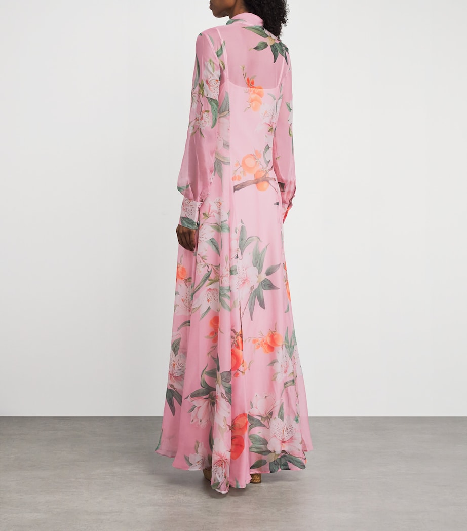 Chiffon Floral Lilith Maxi Dress LAVISH PRINT IN PINK Image 3