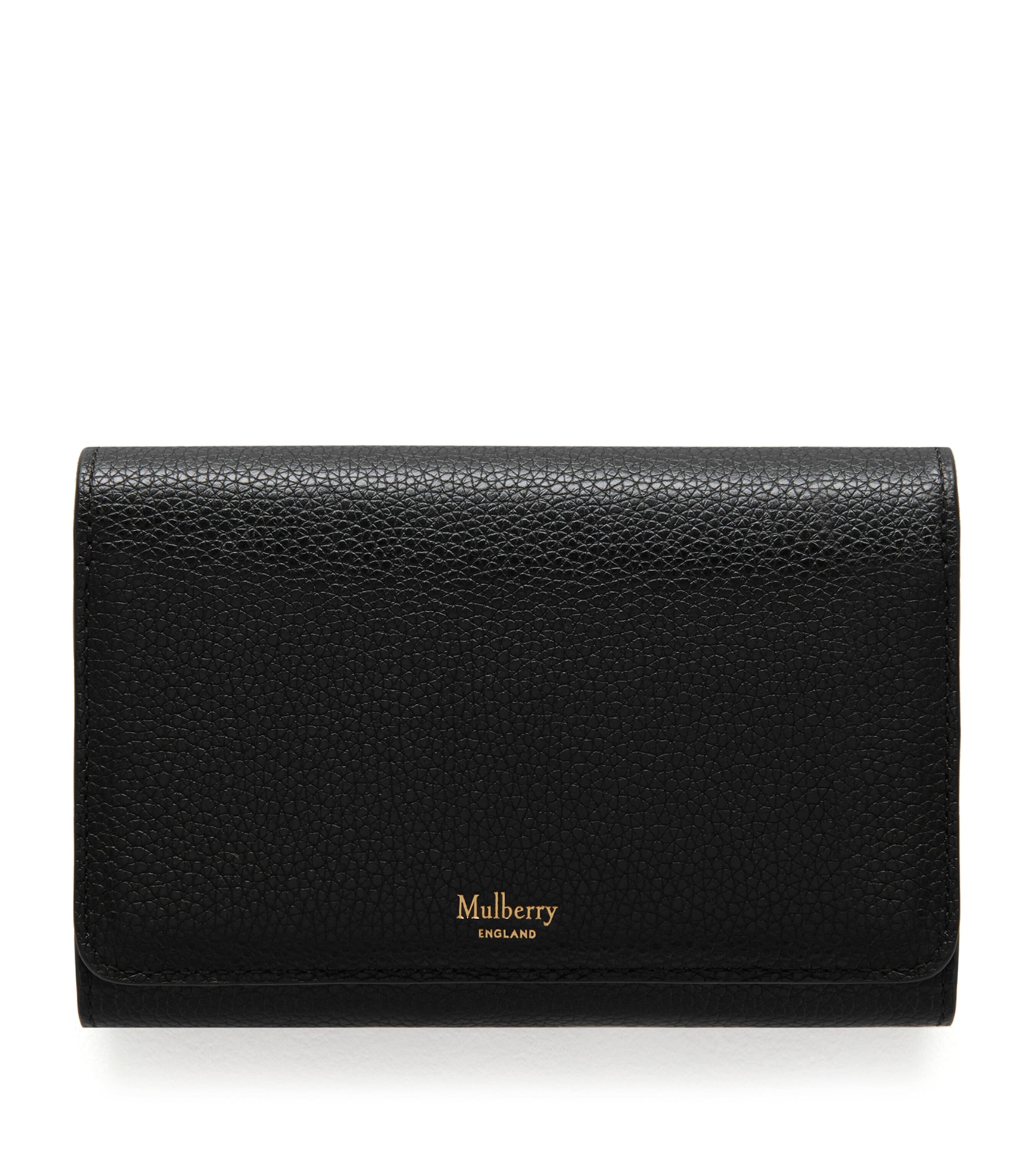 Shop Mulberry Leather Medium Continental Wallet In Black