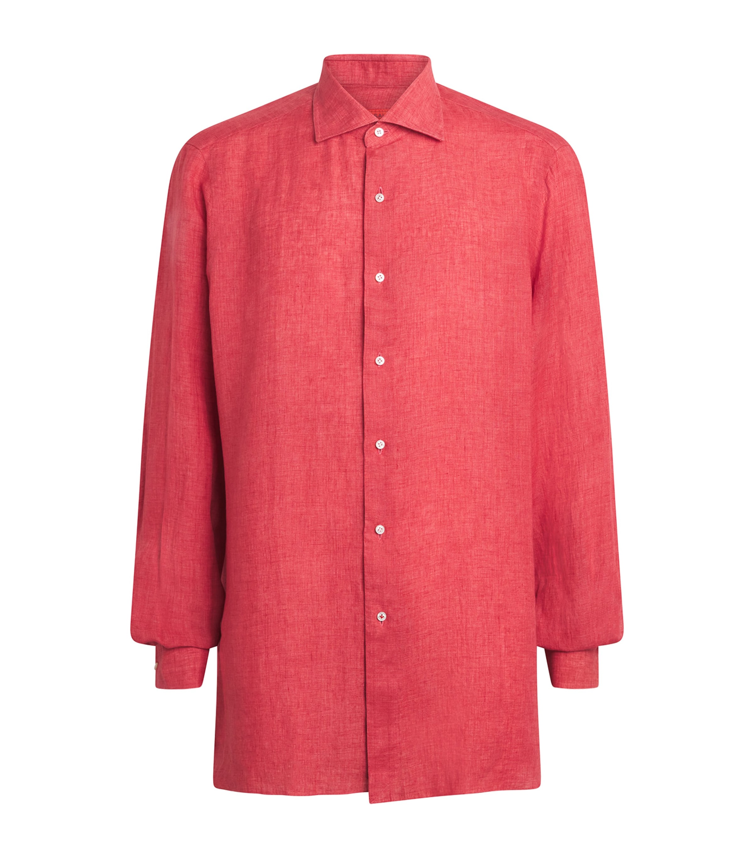 Isaia Linen Shirt In Red