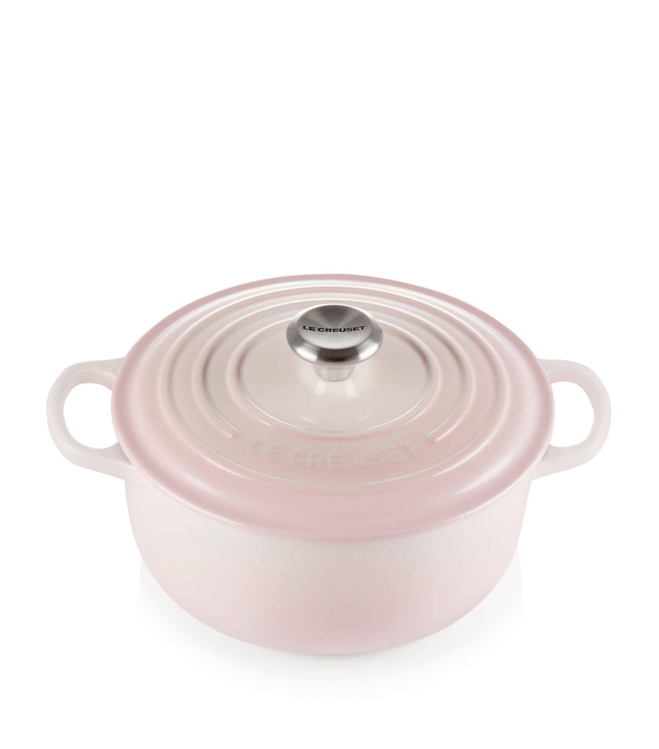 Le Creuset Cast Iron Round Casserole Dish (20cm) Shell Pink