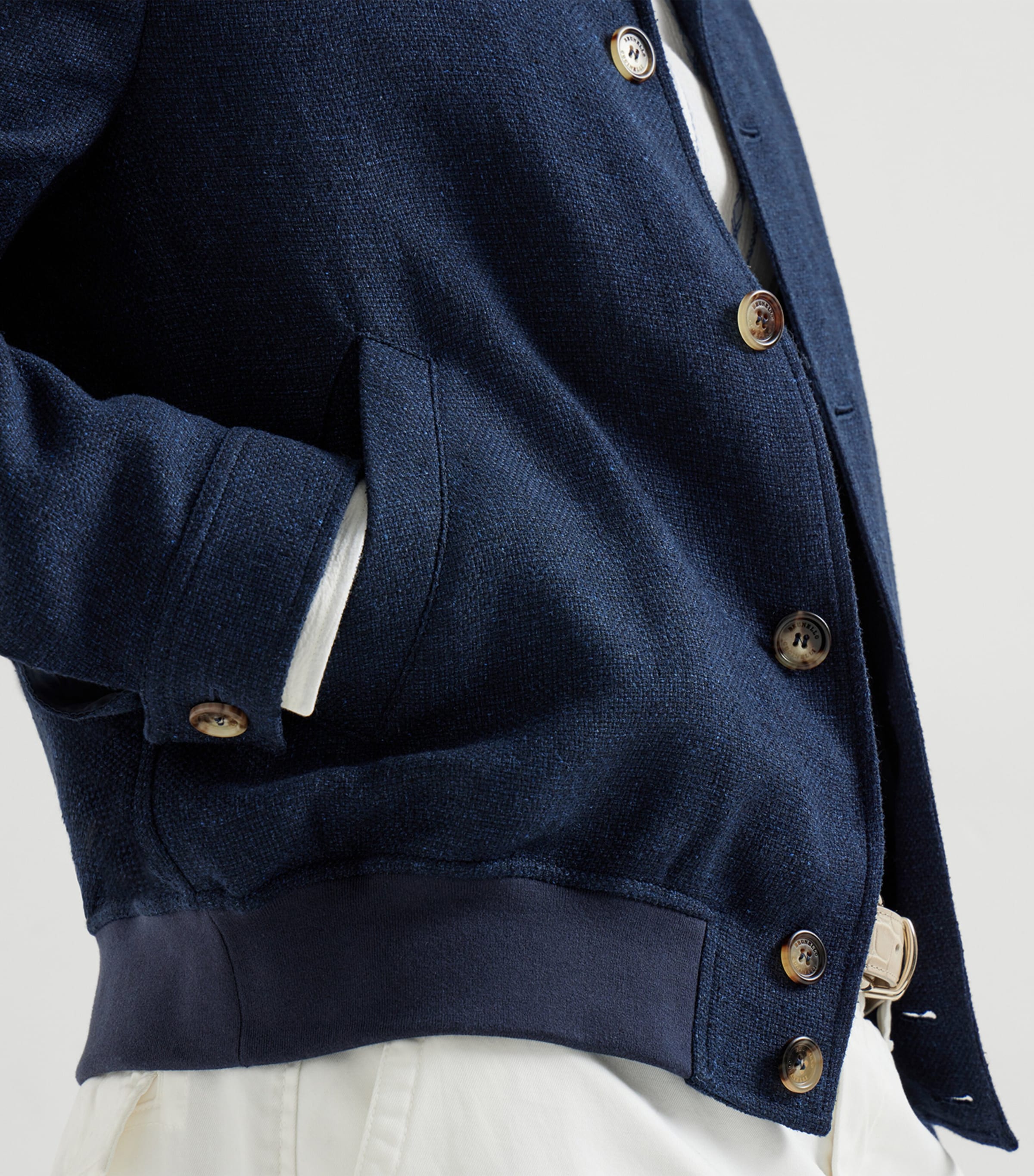 Silk-Linen-Wool Overshirt C038 Image 6