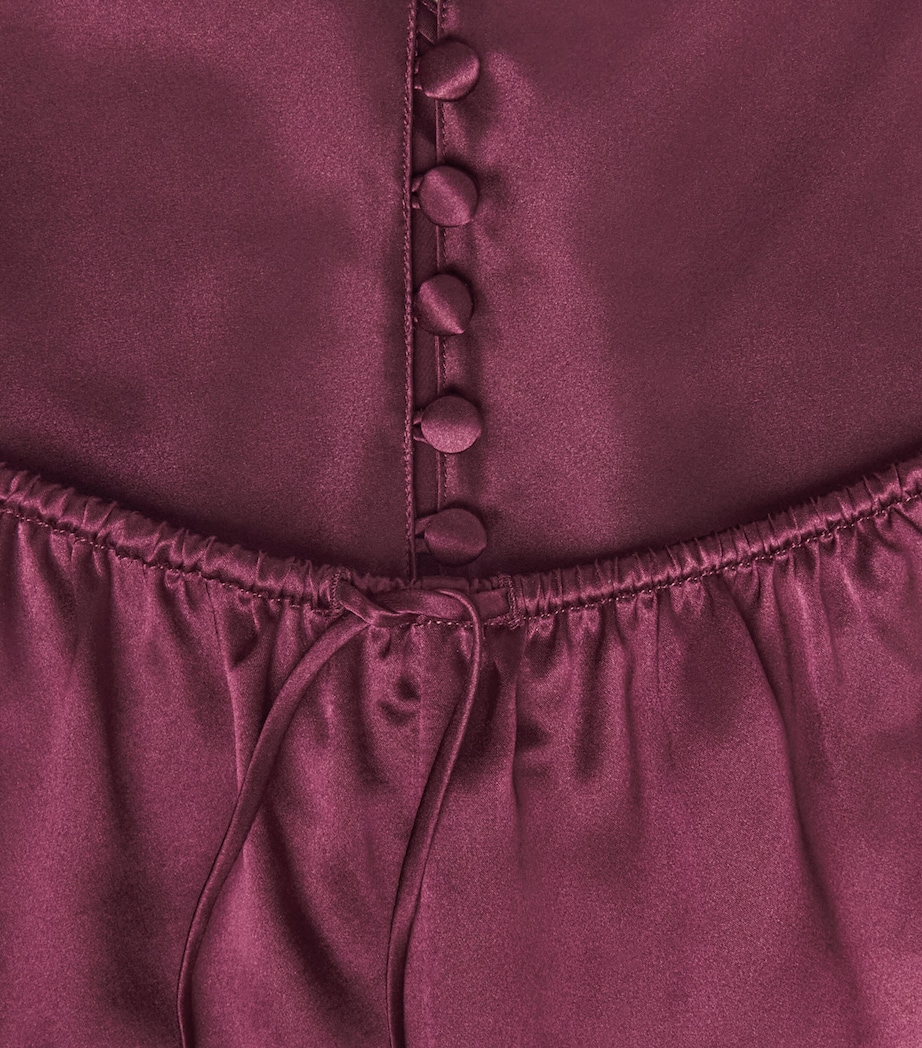 Olivia von Halle Womens Silk Etta Pyjama Set Raisin Image 6